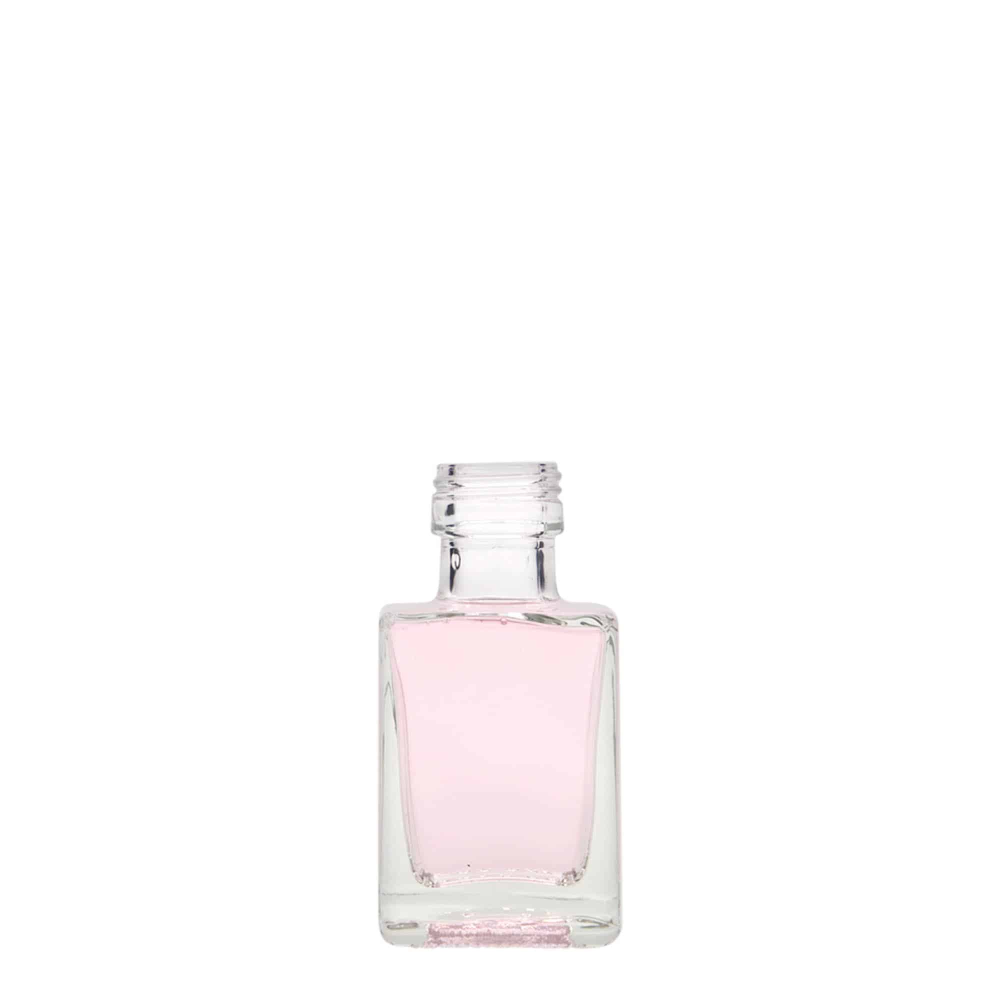 Bouteille en verre 50 ml 'Cube', carrée, bouchage: PP 24