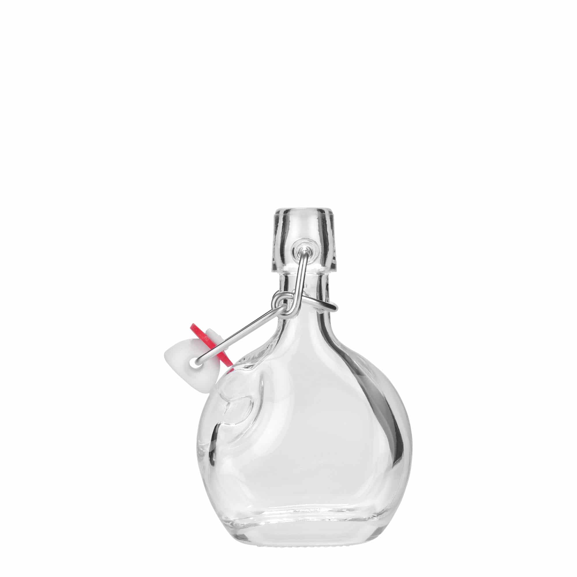 Bouteille en verre 40 ml 'Lukas', ovale, bouchage: bouchon mécanique