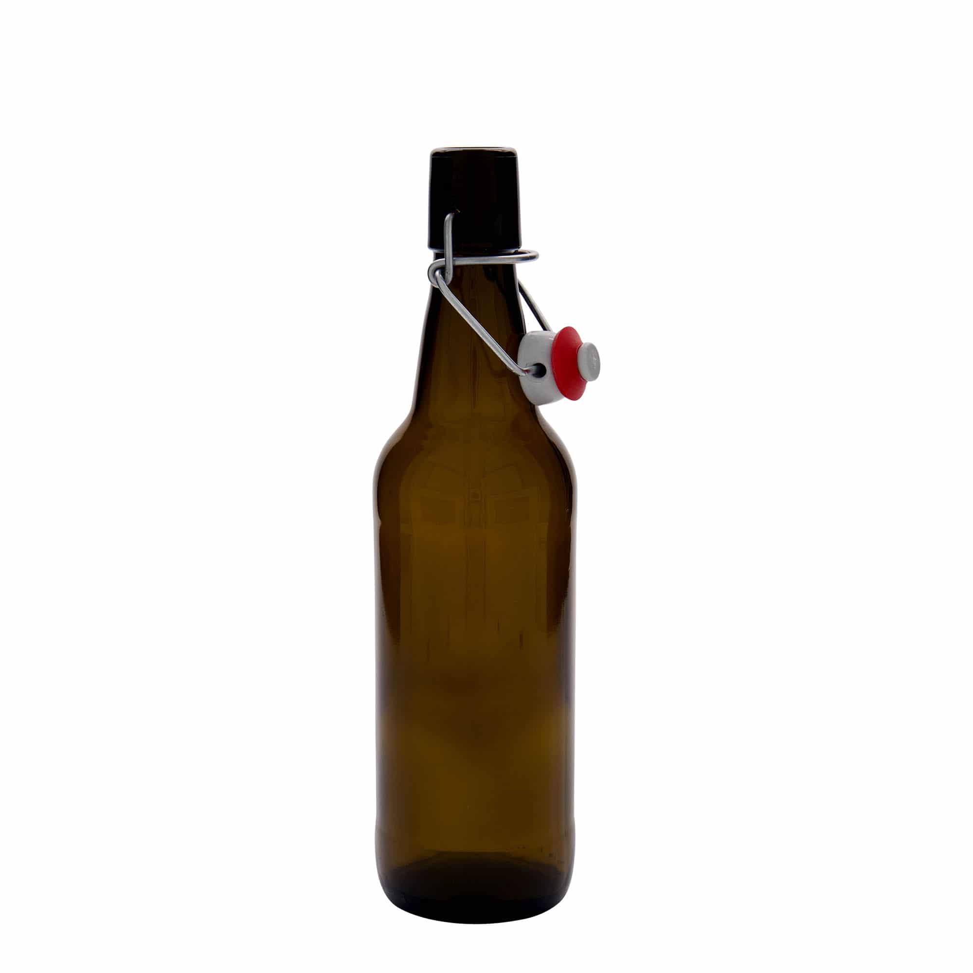 Bouteille de bière 500 ml, verre, brun, bouchage: bouchon mécanique