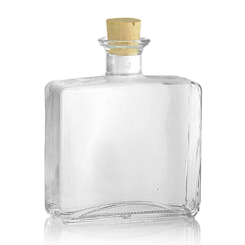 Bouteille en verre 500 ml 'Julia', rectangulaire, bouchage: bouchon