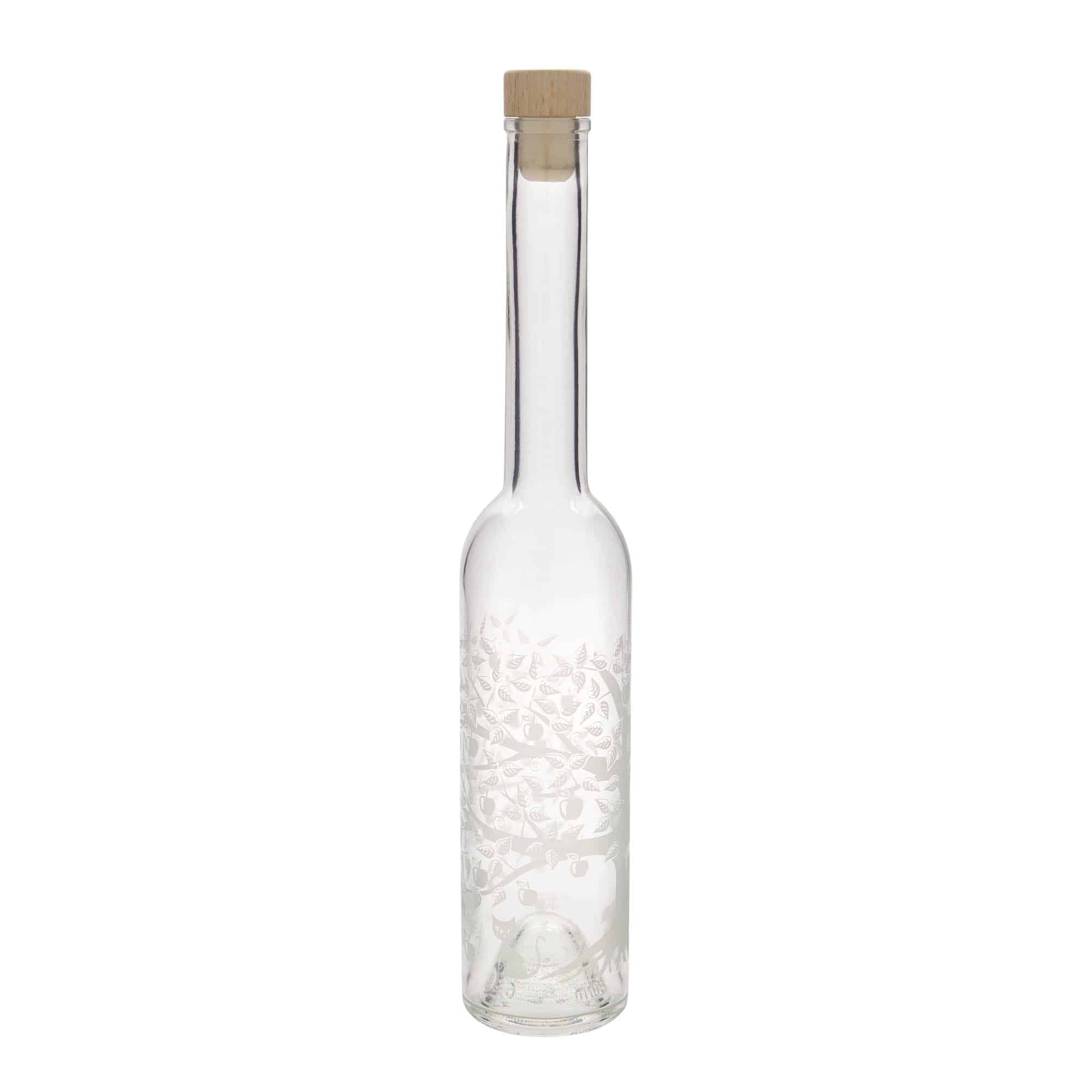 Bouteille en verre 350 ml 'Opera', motif : pommier, bouchage: bouchon