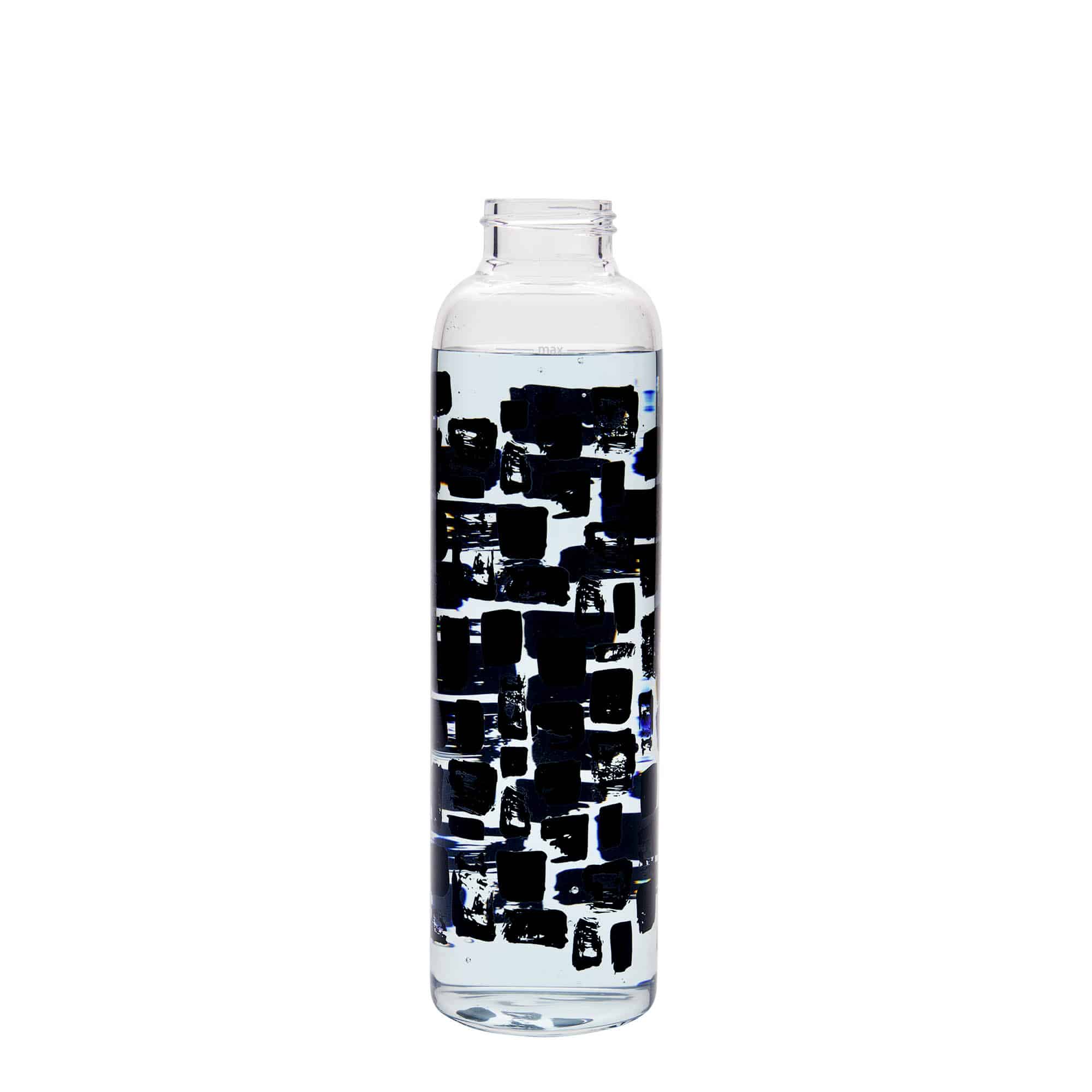 Gourde 500 ml 'Perseus', motif : rectangles noirs, bouchage: Bougage à vis