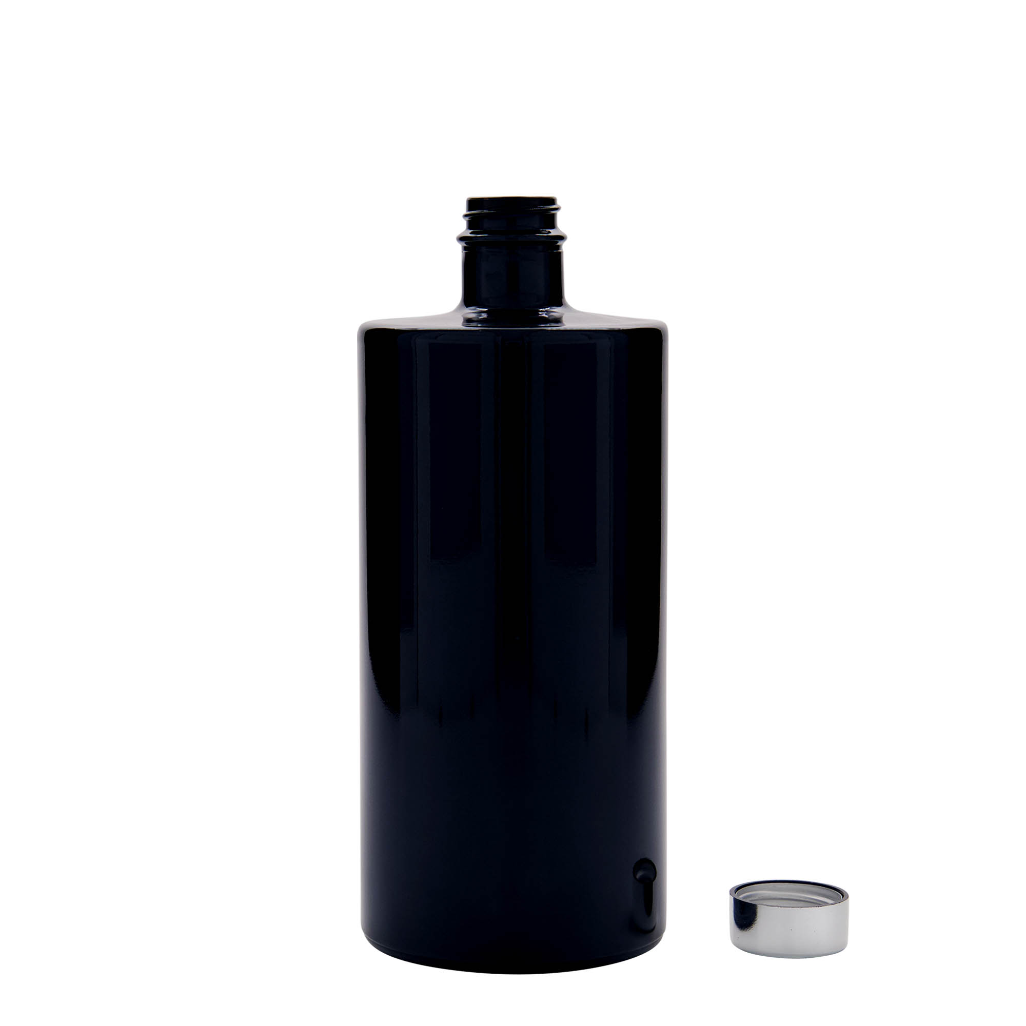 Bouteille en verre 700 ml 'Carla', noire, bouchage: GPI 28