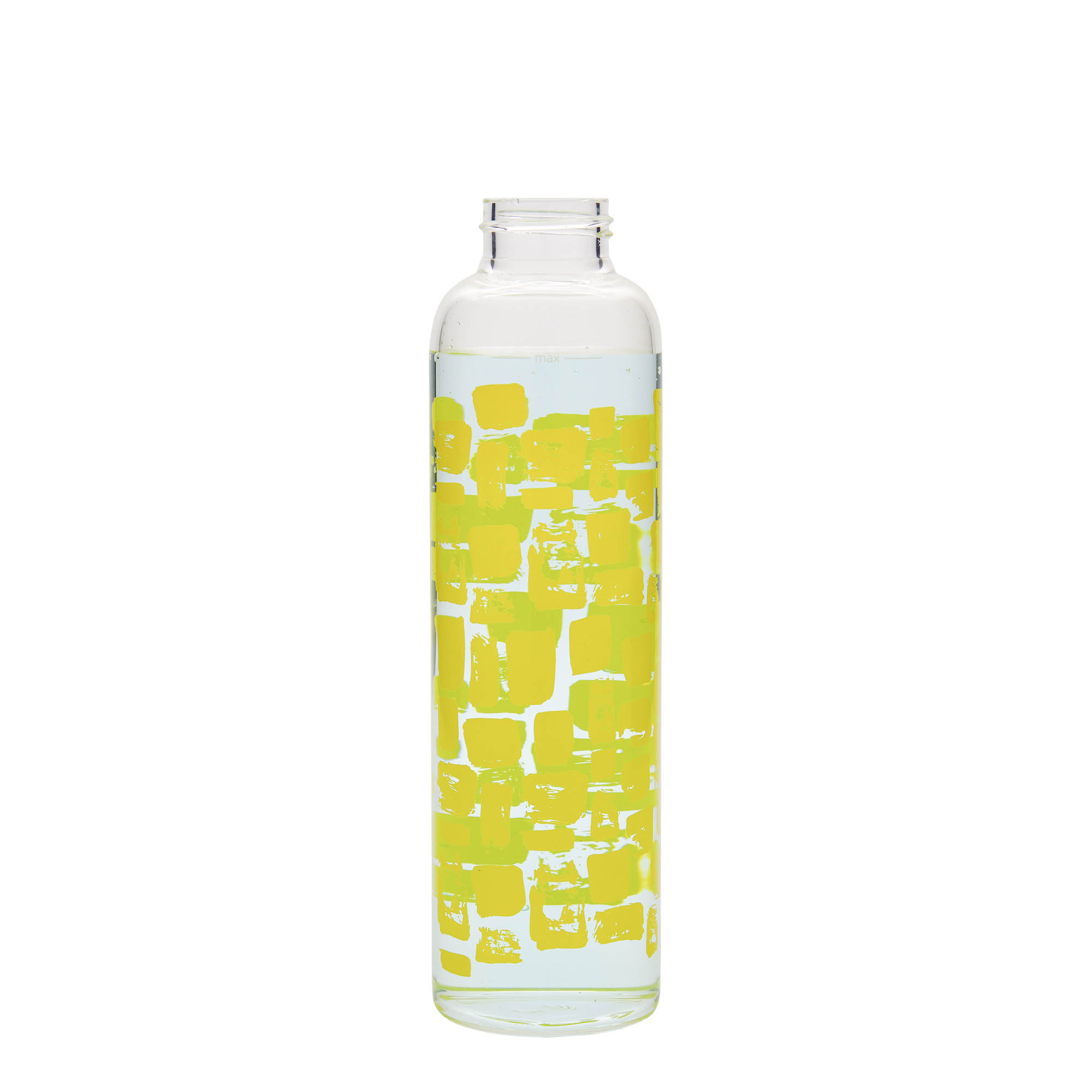 Gourde 500 ml 'Perseus', motif : rectangles jaunes, bouchage: Bougage à vis