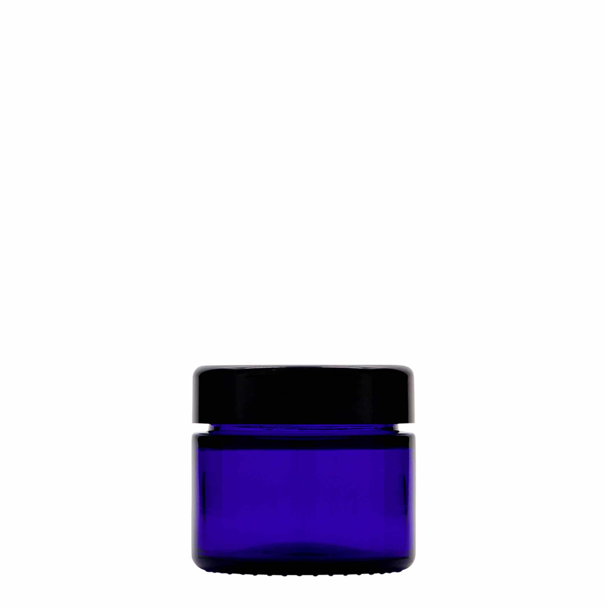 Potje 'Blue Edition', 50 ml, glas, koningsblauw, monding: schroefsluiting