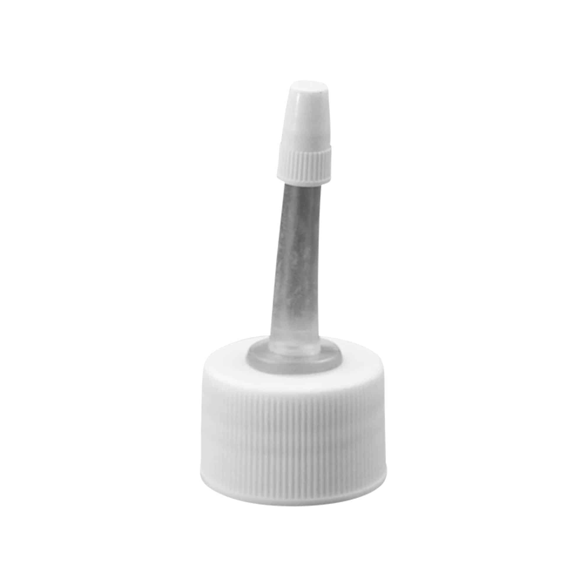 Bougage à vis avec applicateur, plastique PP, blanc, pour bouchage: GPI 24/410