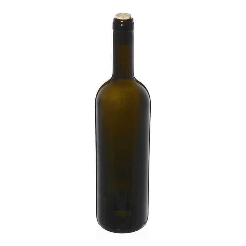 Bouteille de vin 750 ml 'Golia', vert antique, bouchage: bouchon