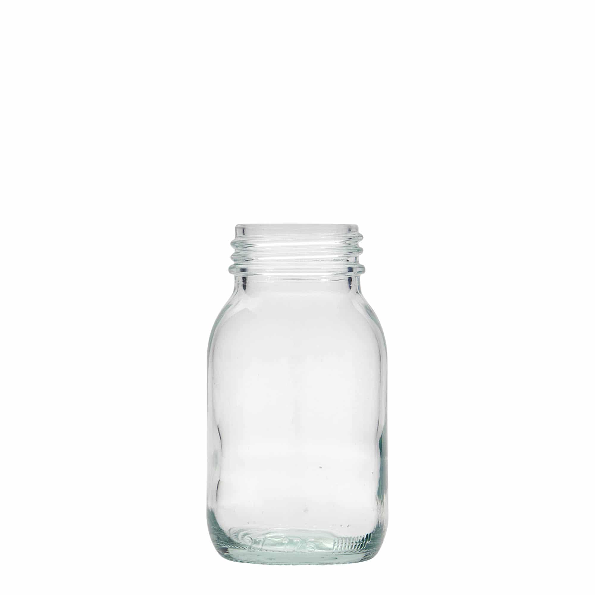 Bocal à col large 125 ml, bouchage: DIN 40