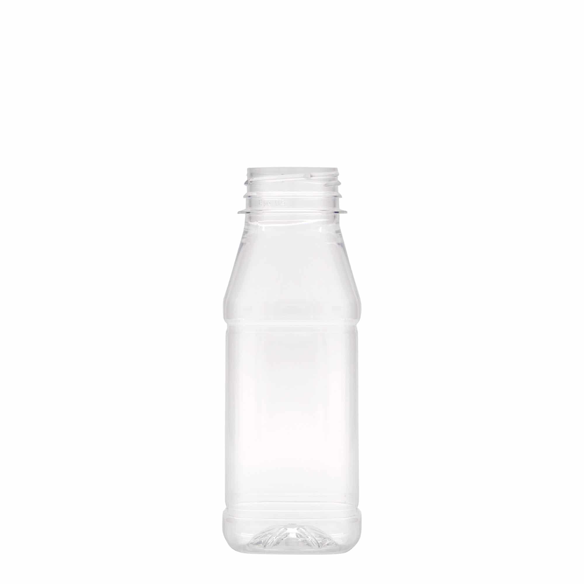 Petfles 'Milk and Juice Carré', 250 ml, vierkant, kunststof, monding: 38 mm