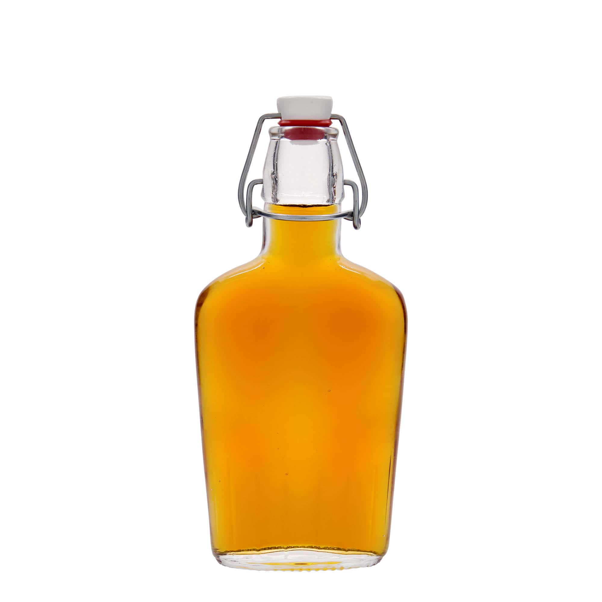 Bouteille en verre 250 ml 'Fiaschetta', ovale, bouchage: bouchon mécanique