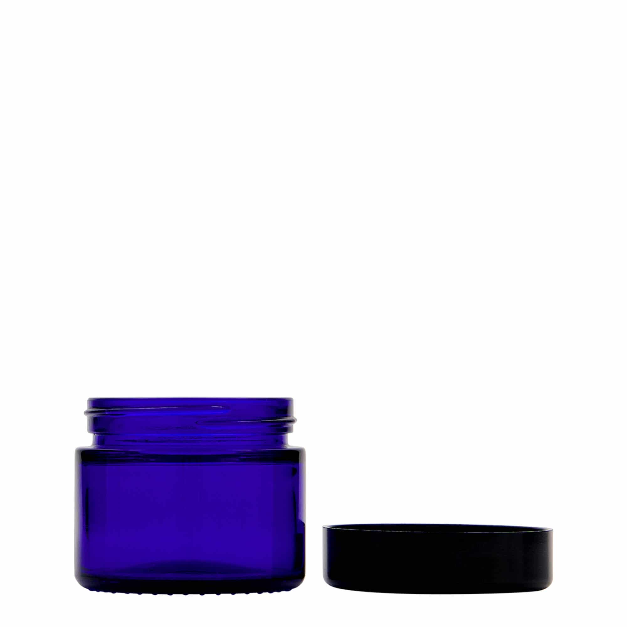 Potje 'Blue Edition', 50 ml, glas, koningsblauw, monding: schroefsluiting