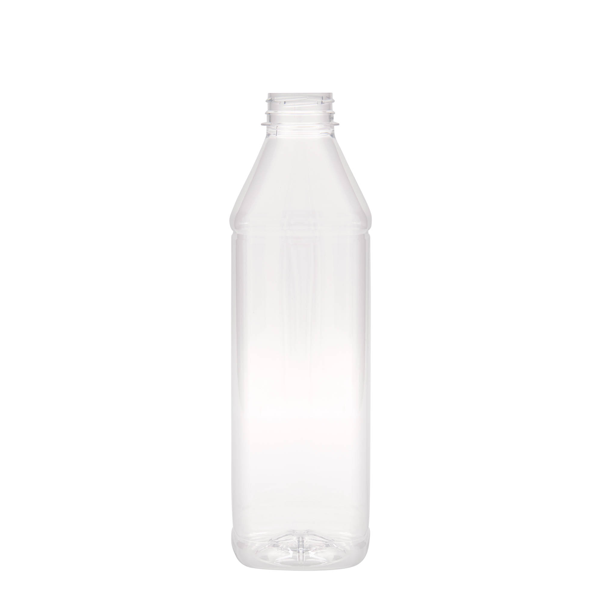 Bouteille en PET 1 000 ml Milk and Juice Carré, carrée, plastique, bouchage: 38 mm