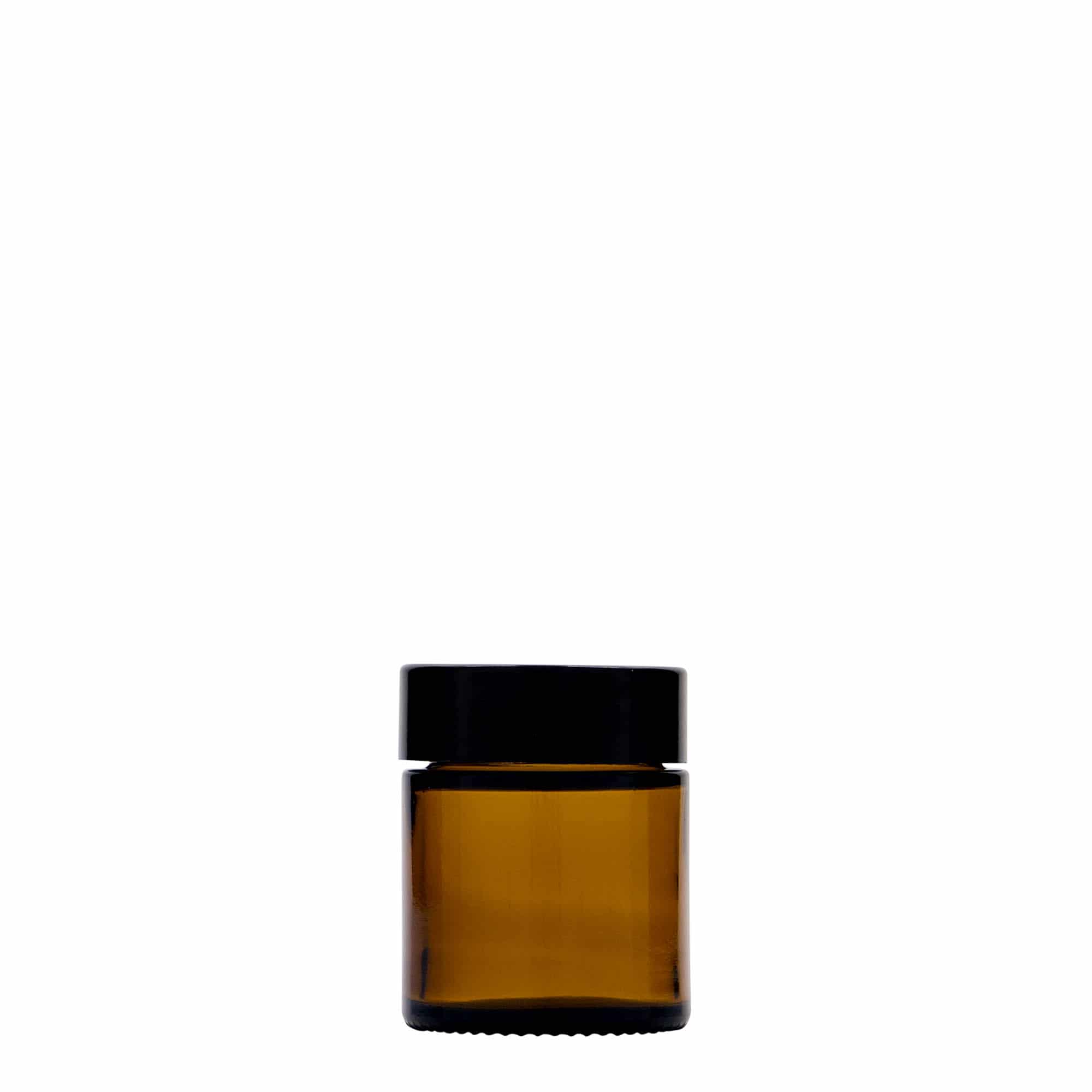 Potje 'Brown Line', 30 ml, glas, bruin, monding: schroefsluiting