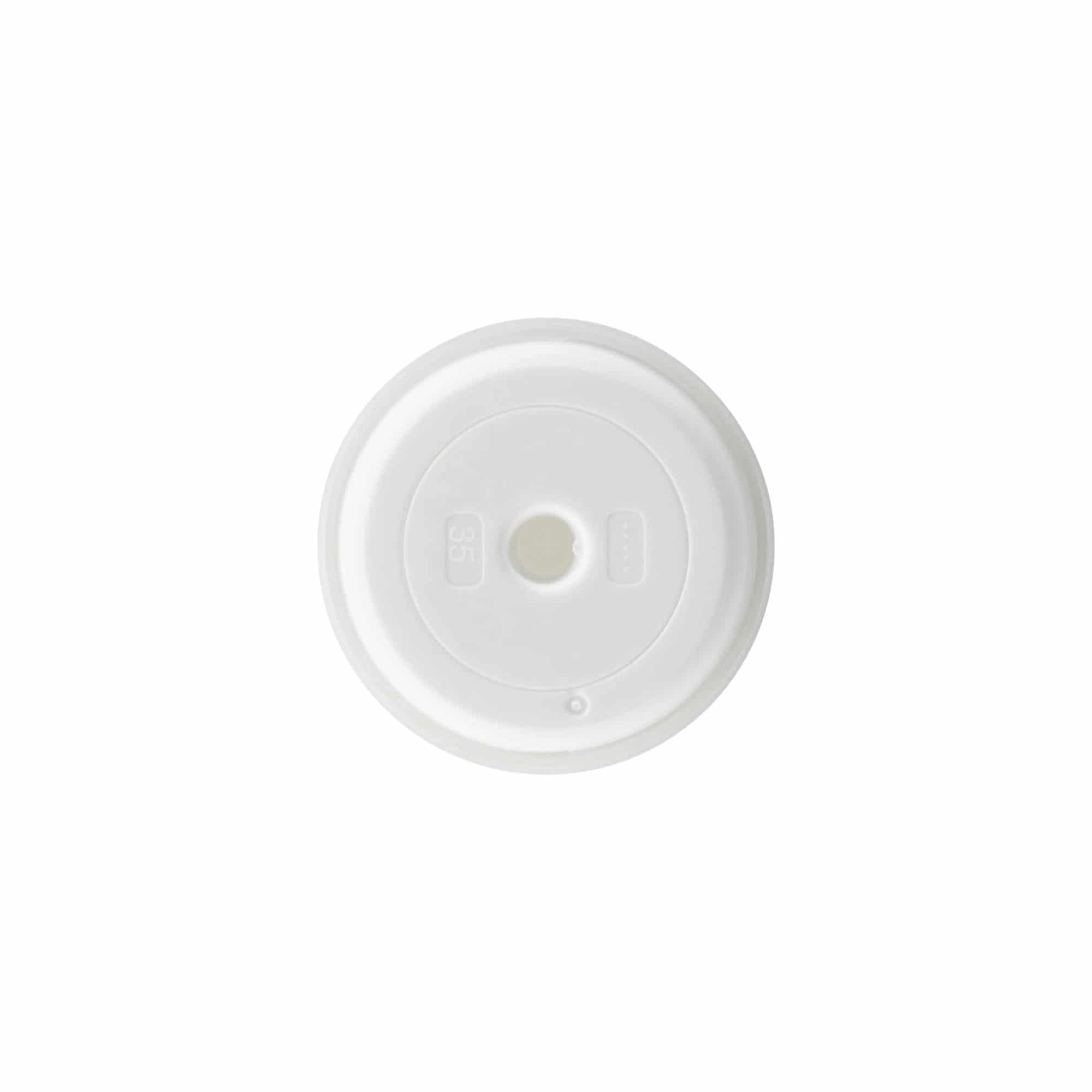 Flacon airless tête de pompe 'Mezzo', plastique PP, blanc