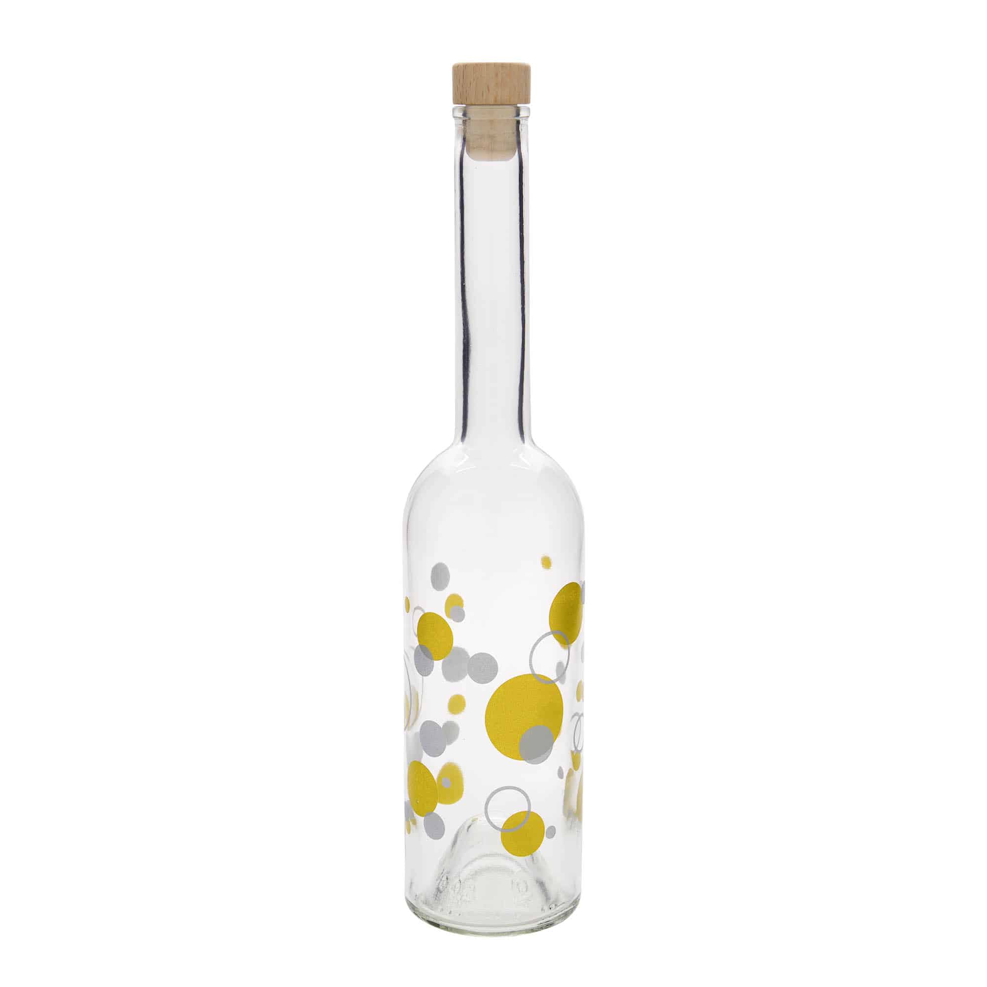 Bouteille en verre 500 ml 'Opera', motif : points, bouchage: bouchon