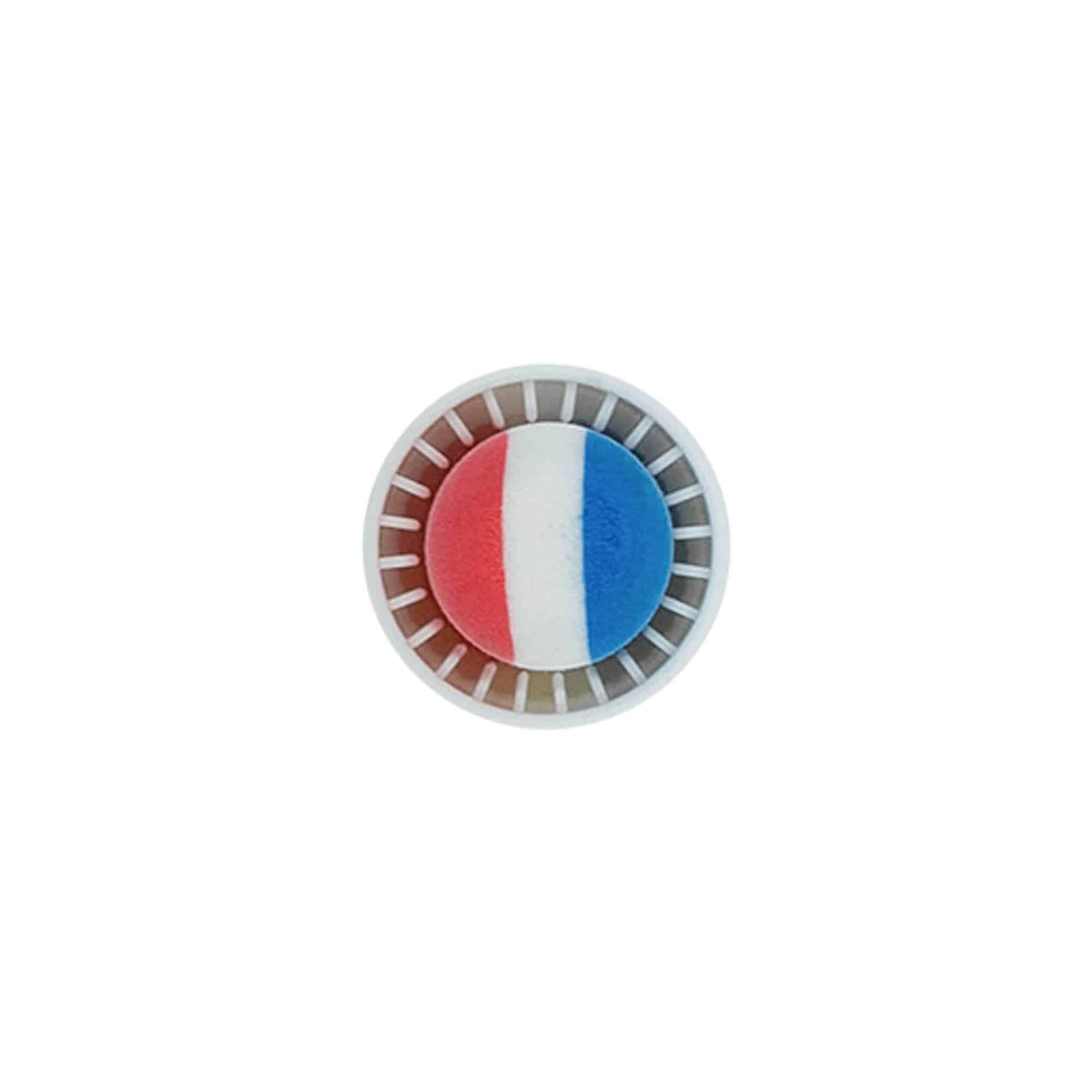 Bouchon à poignée 19 mm 'France', plastique, multicolore, pour bouchage: bouchon