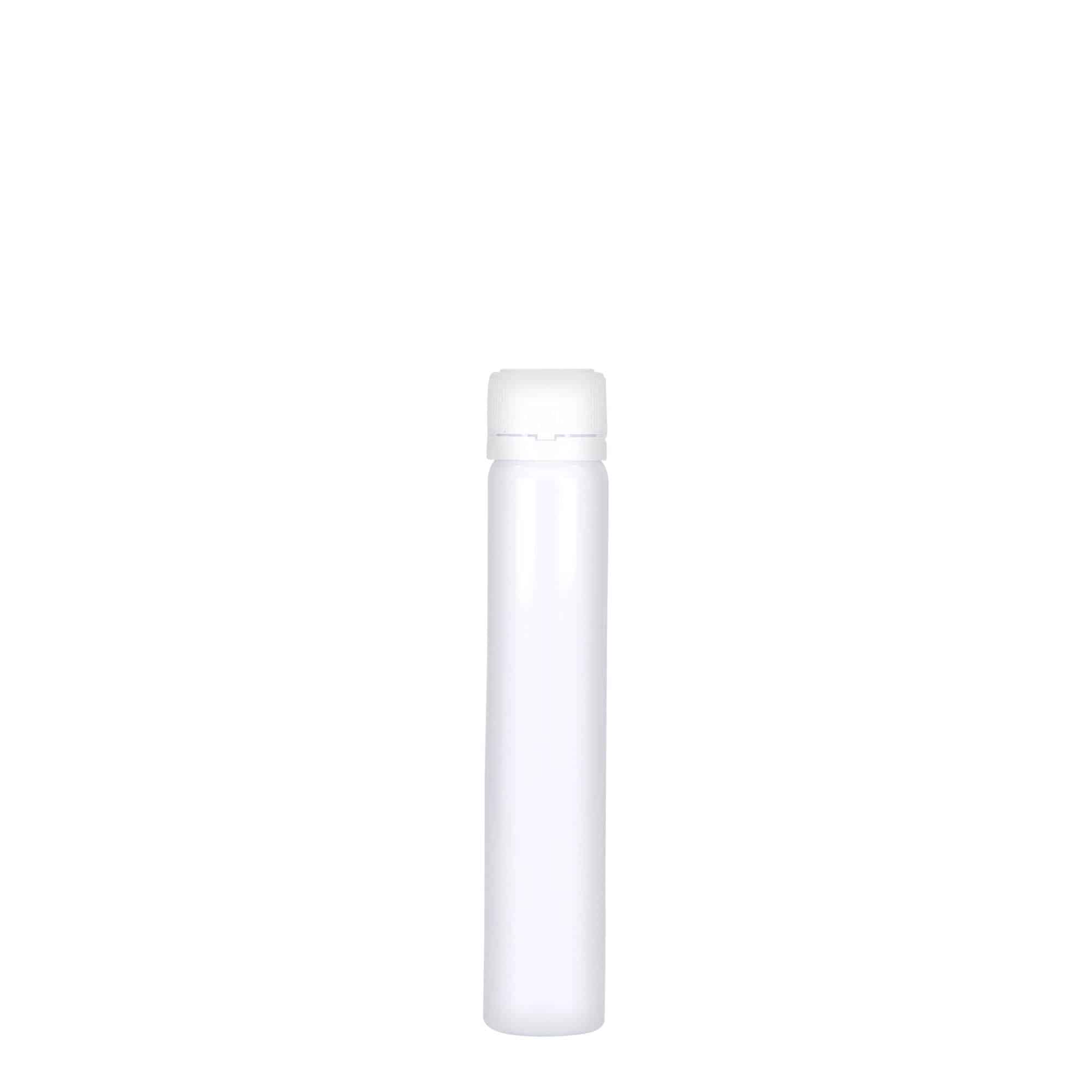 Éprouvette en PET 25 ml, plastique, blanc, bouchage: Bougage à vis