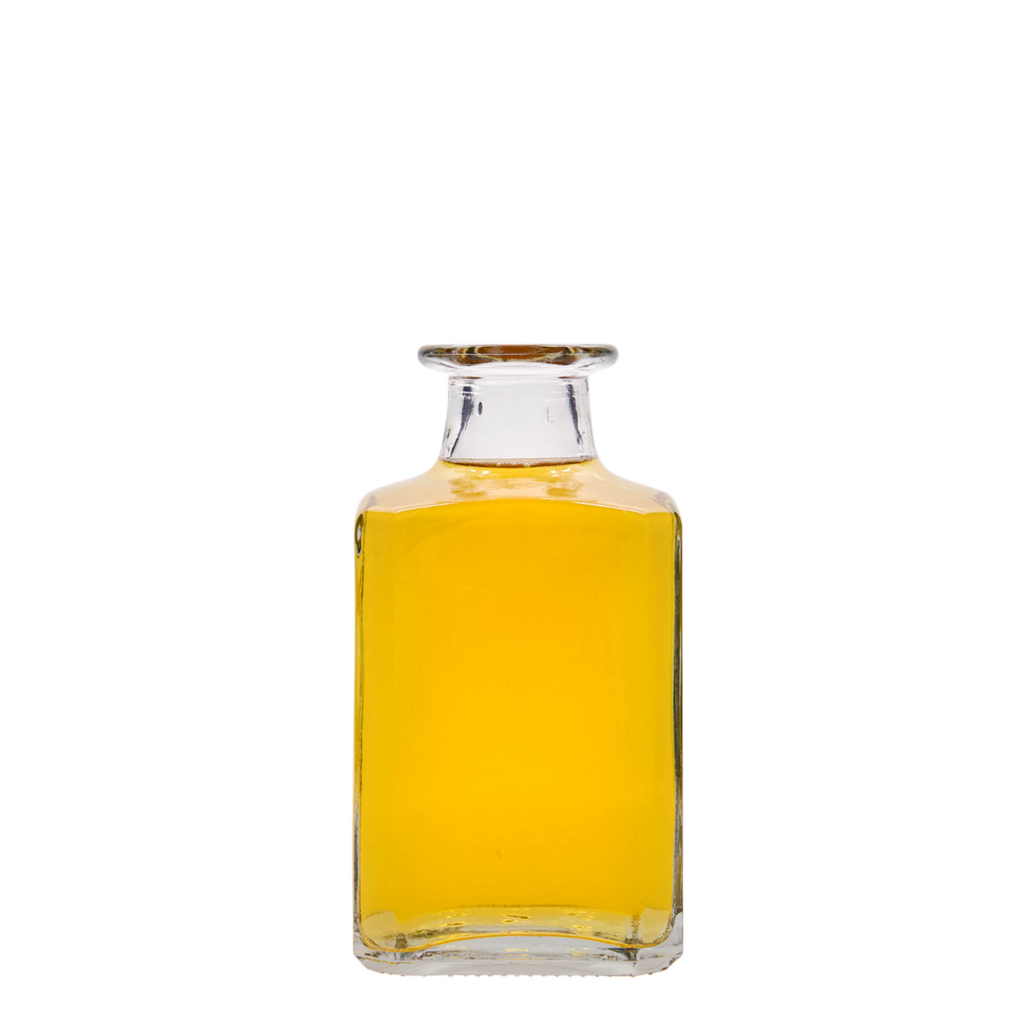 Bouteille en verre 250 ml 'Torben', carrée, bouchage: bouchon