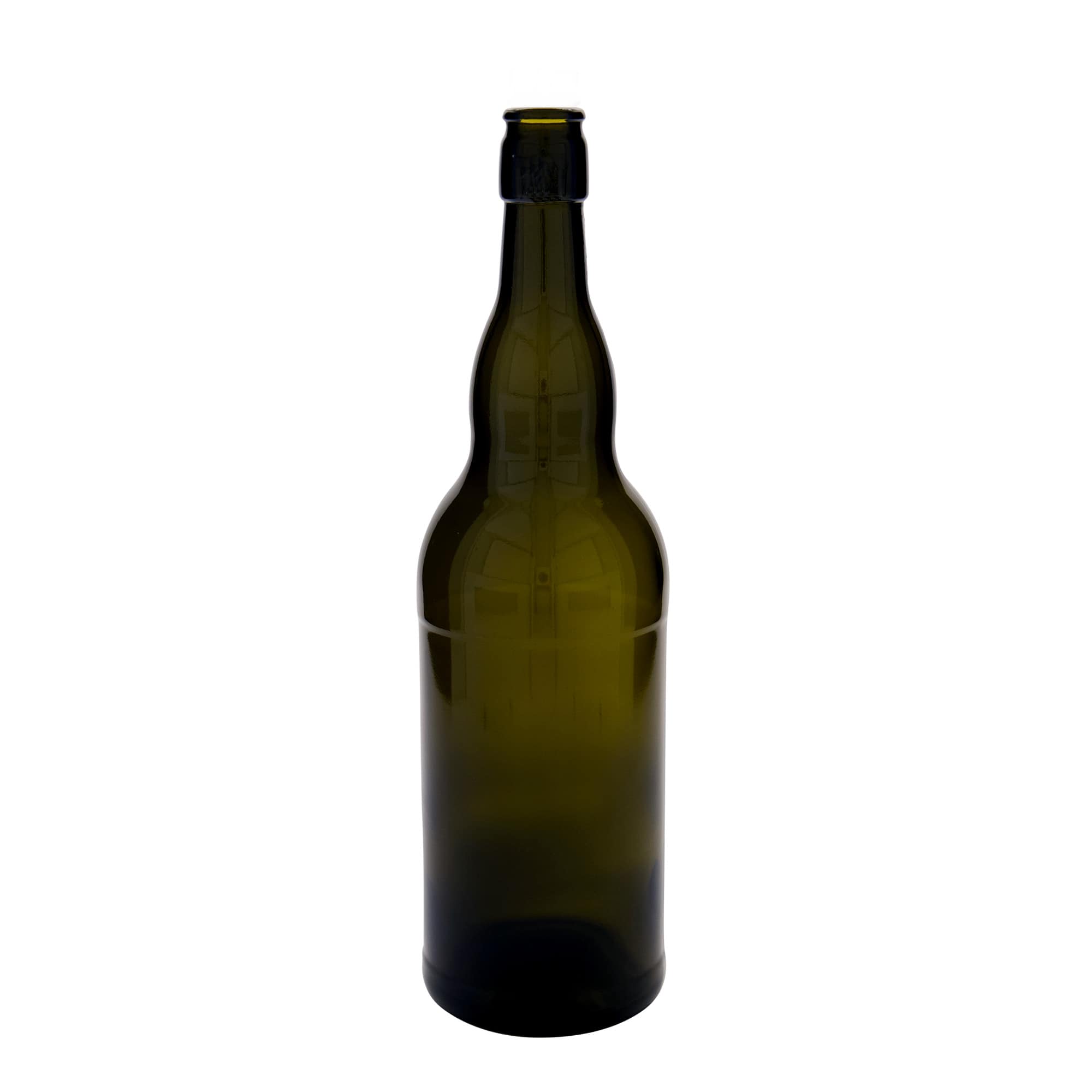 Bouteille de bière Belgique 1 000 ml, verre, vert antique, bouchage: bouchon mécanique