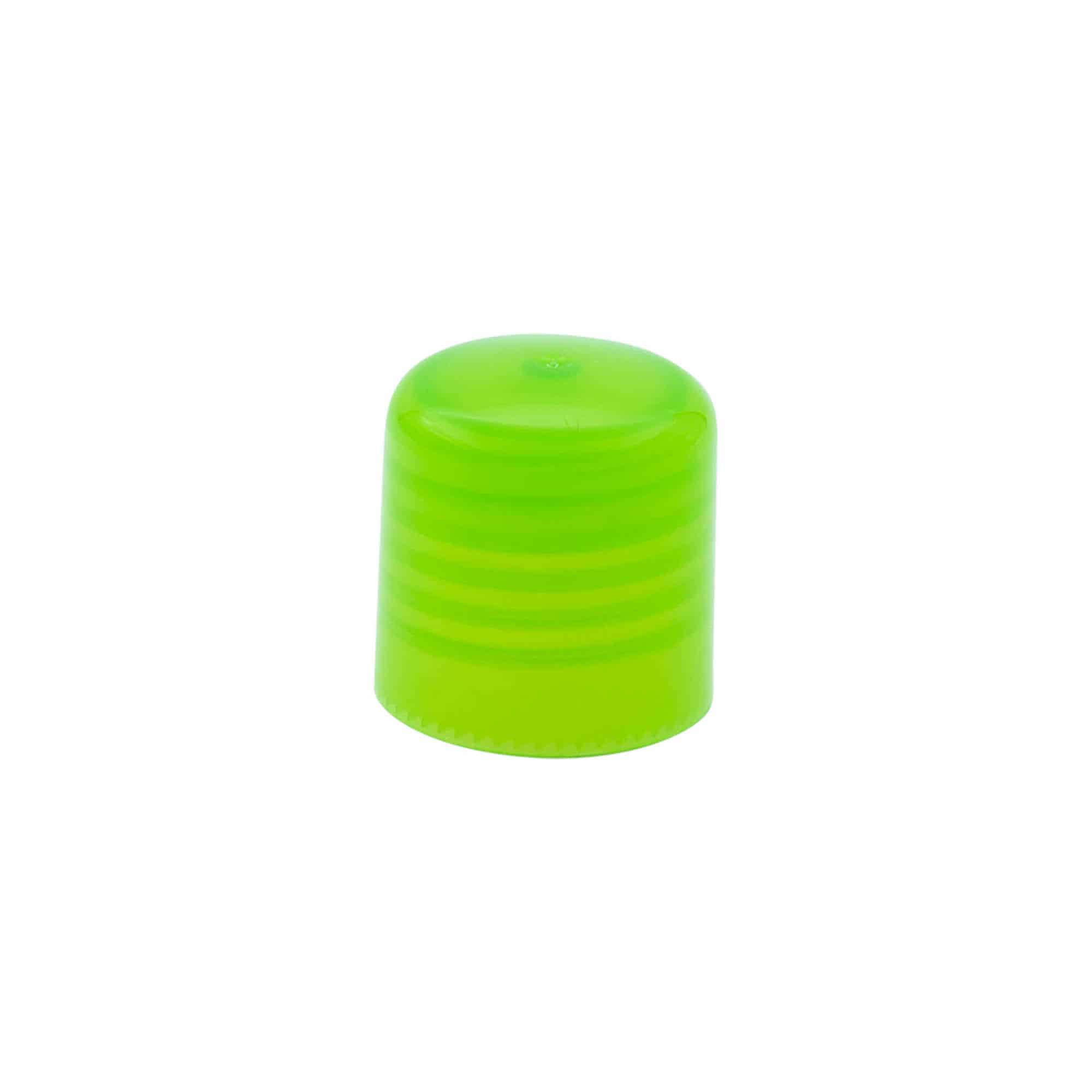 Bougage à vis avec insert de pulvérisation, plastique PP, vert, pour bouchage: GPI 24/410