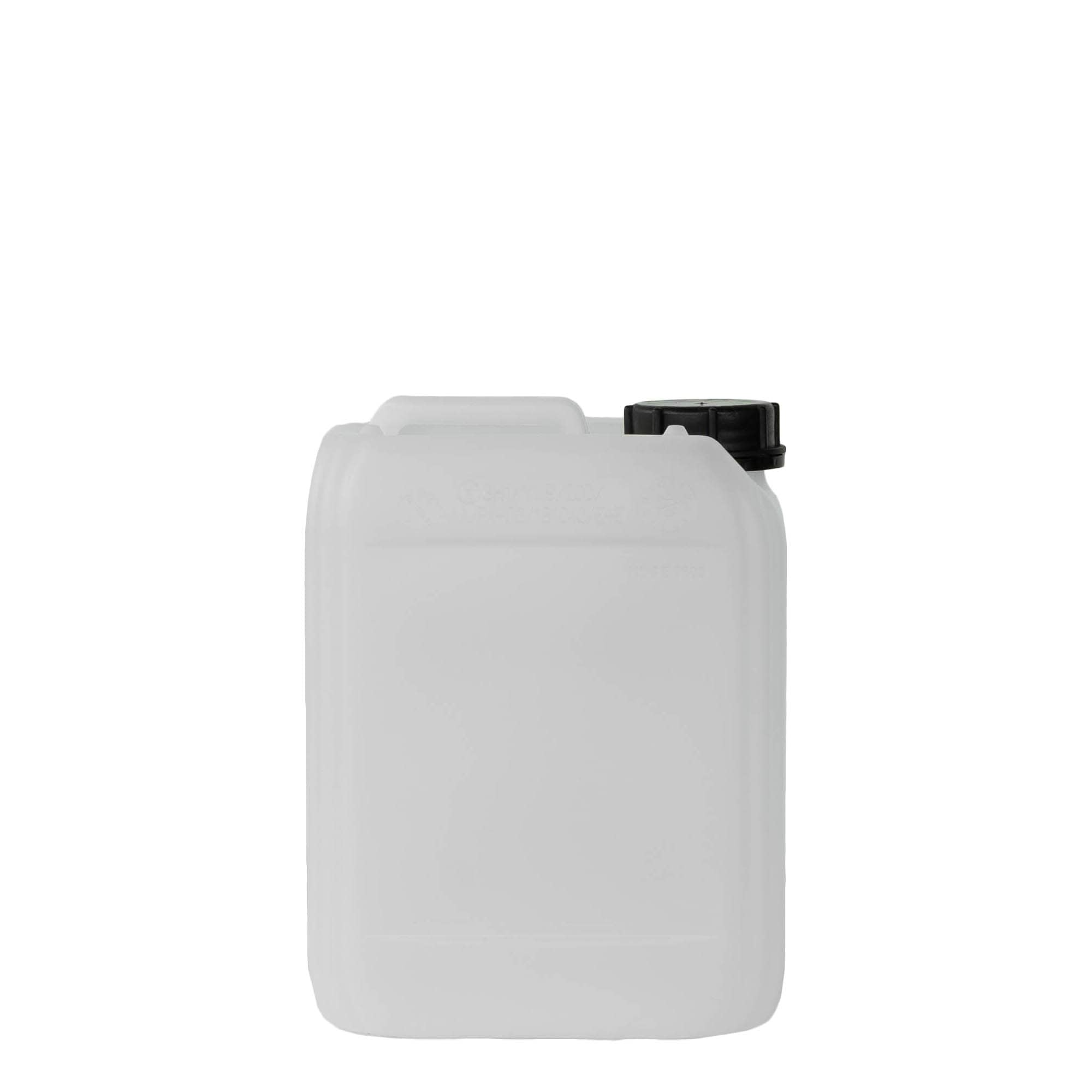 Jerrycan, 5 l, rechthoekig, HDPE-kunststof, naturel, monding: ND 55