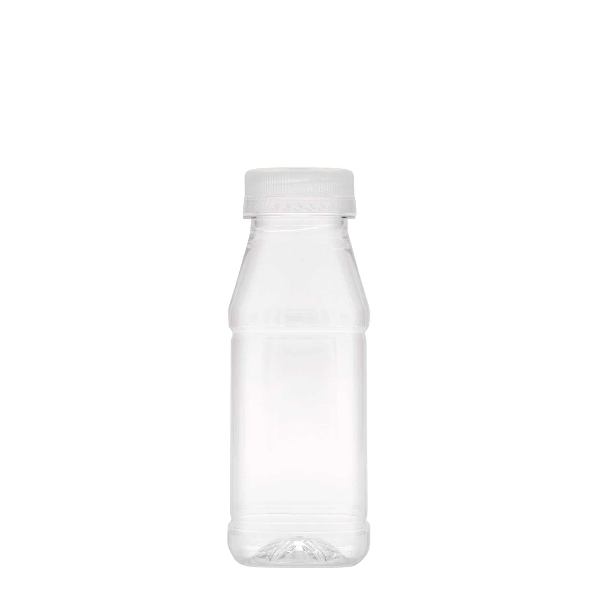 Petfles 'Milk and Juice Carré', 250 ml, vierkant, kunststof, monding: 38 mm