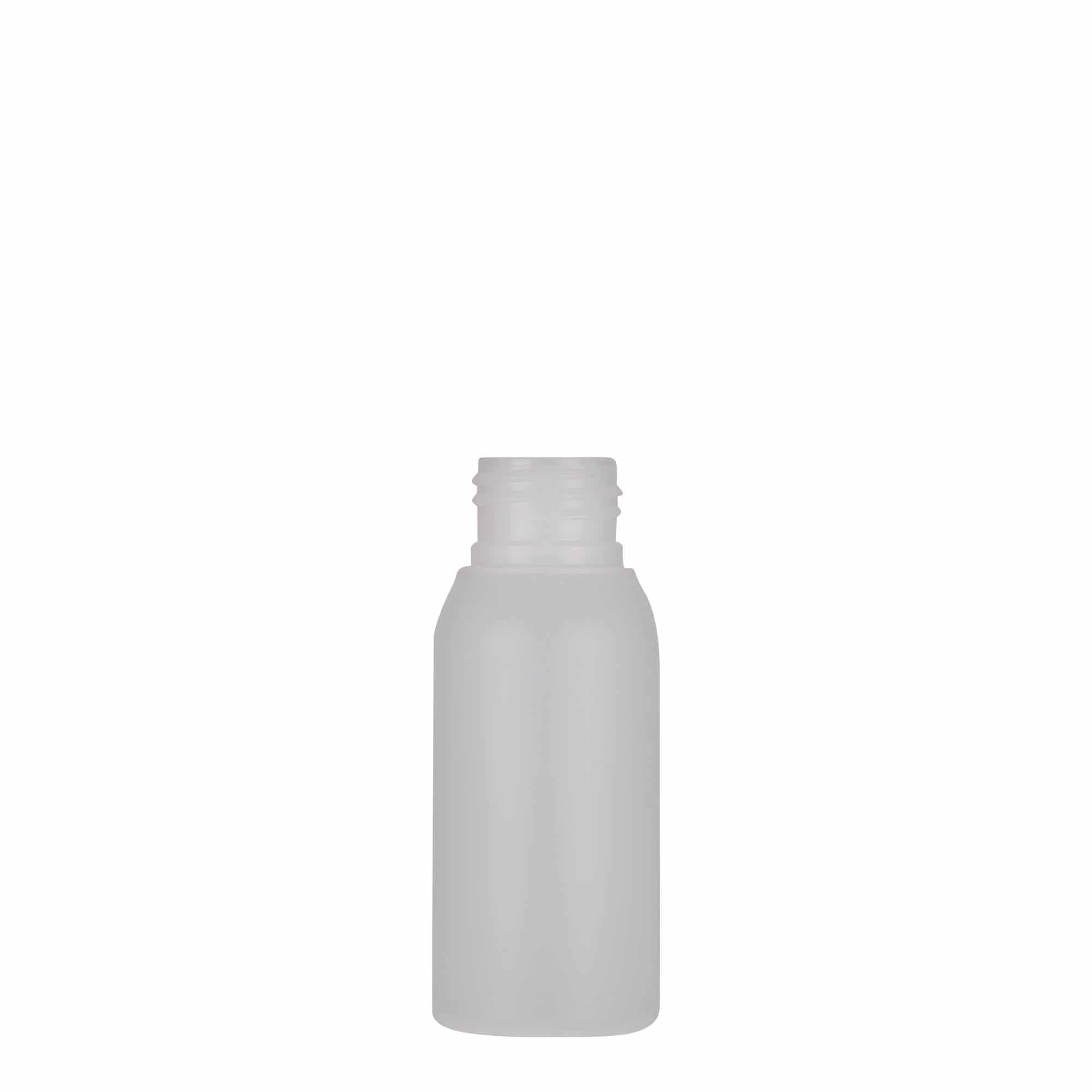 Plastic fles 'Tuffy', 50 ml, HDPE, naturel, monding: GPI 24/410