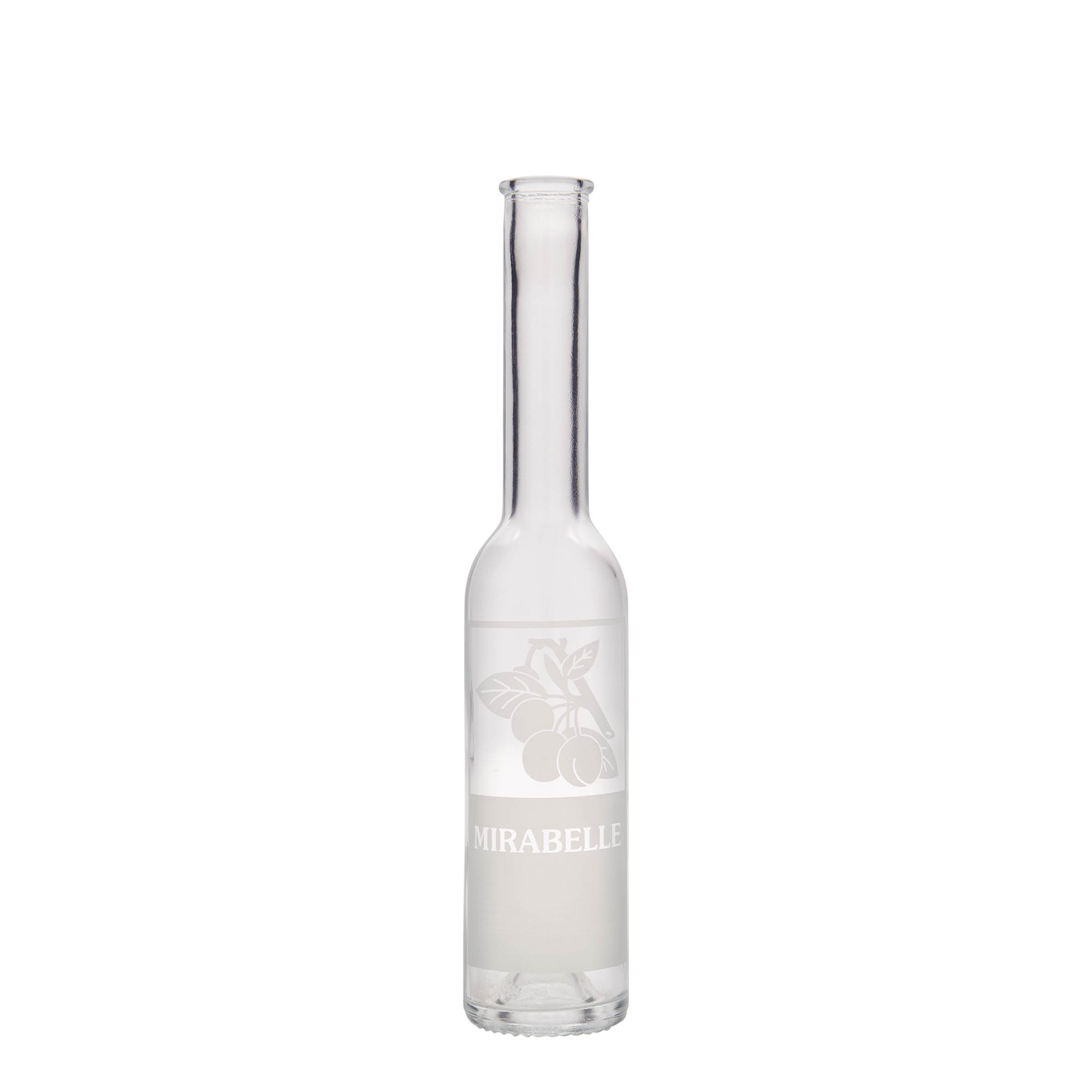 Glazen fles 'Opera', 200 ml, motief: Mirabel, monding: kurk