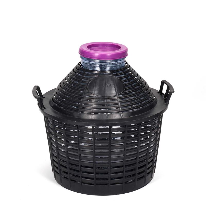 Ballonfles brede hals, 20 l, glas, monding: stulpdeksel