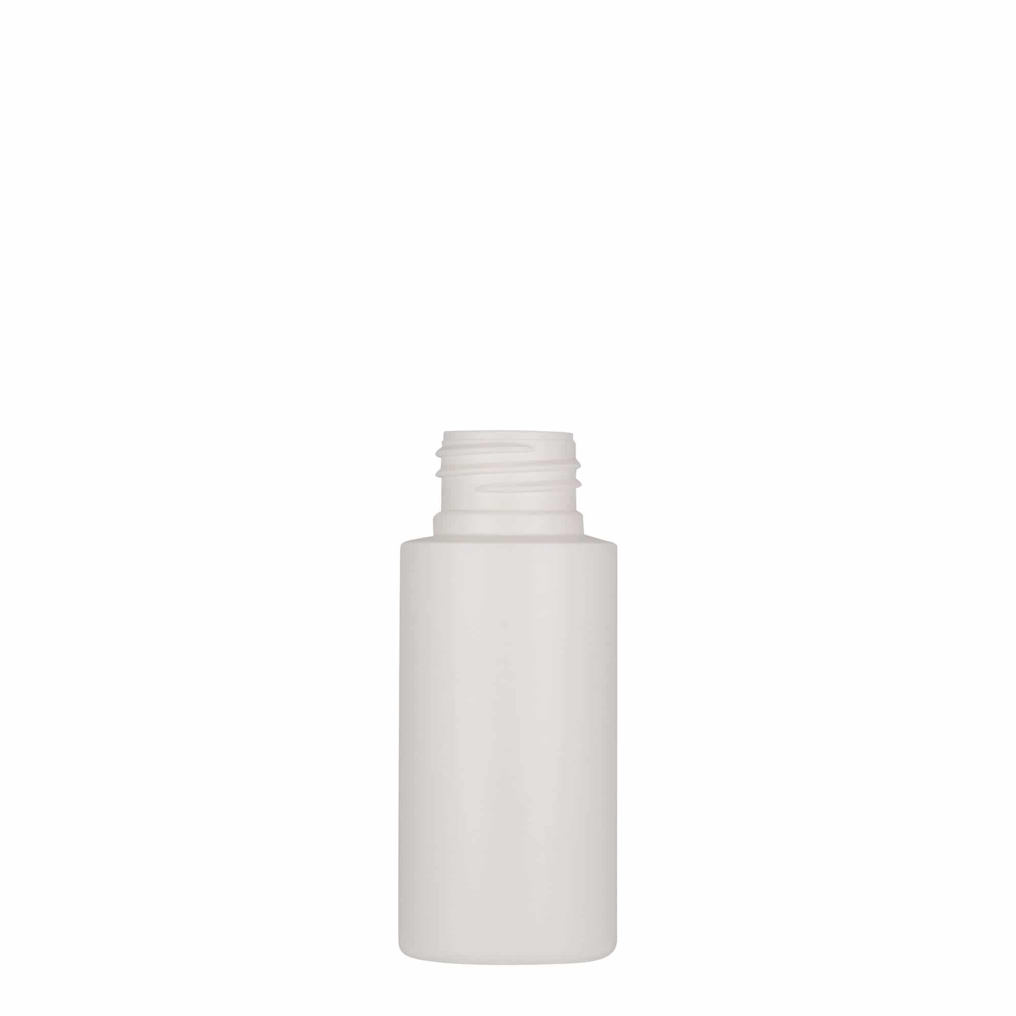 Bouteille en plastique 50 ml 'Pipe', PEHD, blanche, bouchage: GPI 24/410