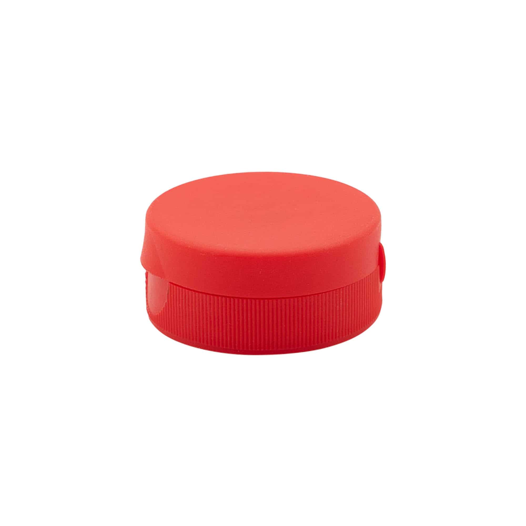 Bougage à vis à charnière rabattable, plastique PP, rouge, pour bouchage: GPI 38/400