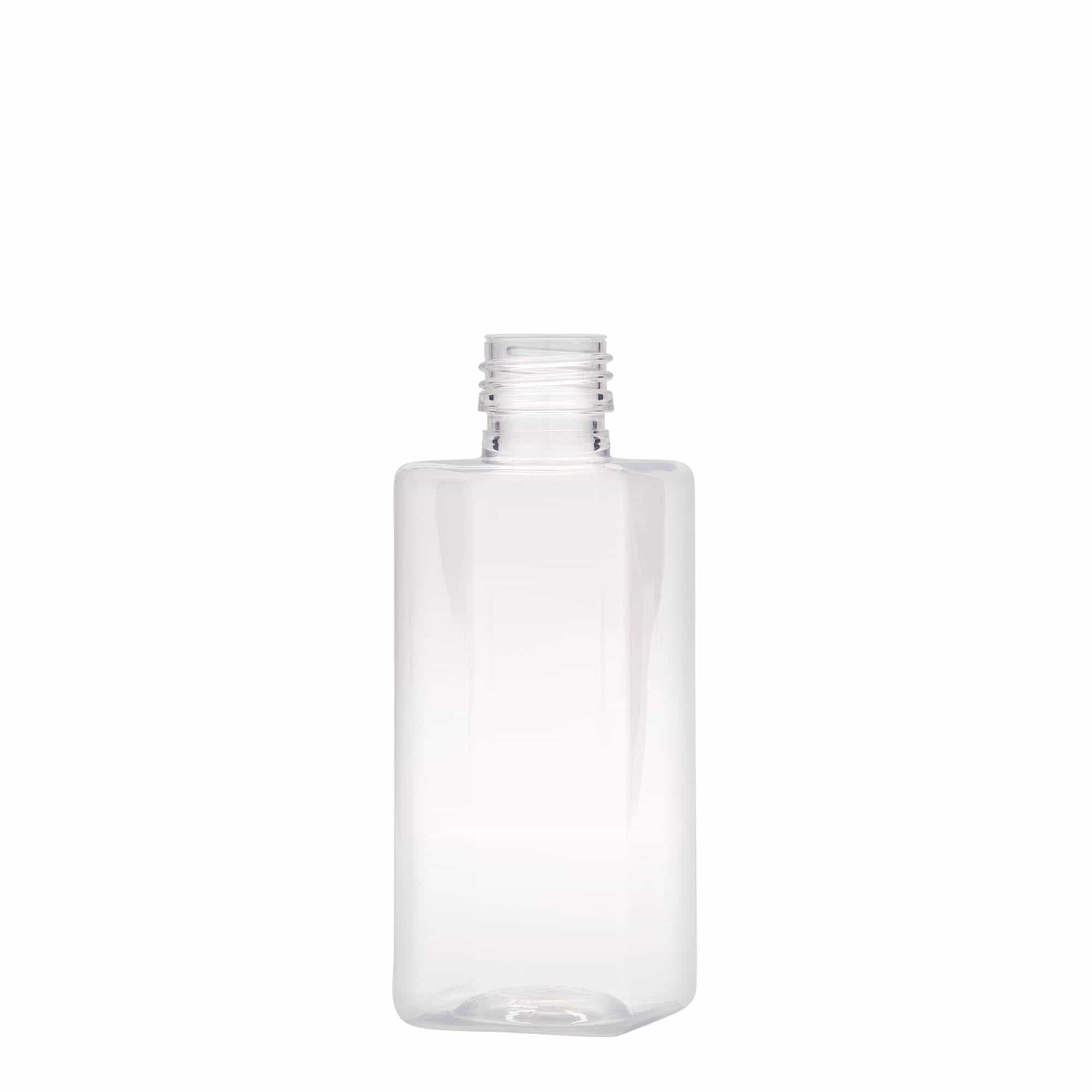 Bouteille en PET 250 ml 'Karl', carrée, plastique, bouchage: PP 28