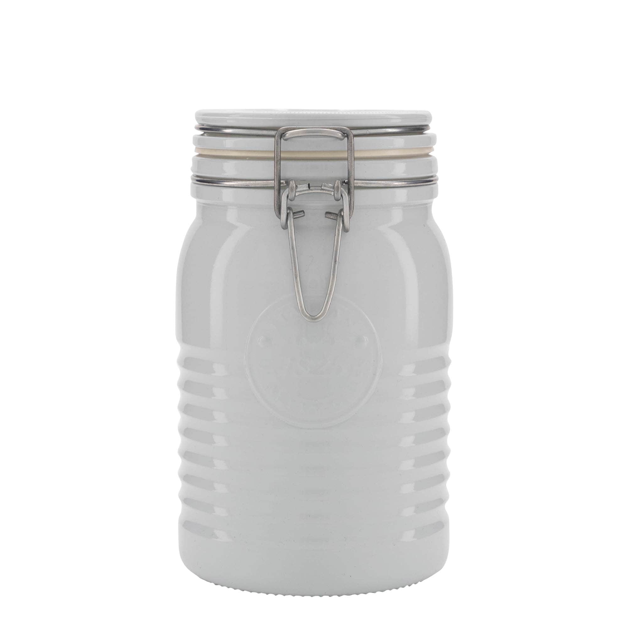 Pot met beugelsluiting 'Officina 1825', 1000 ml, wit, monding: beugelsluiting