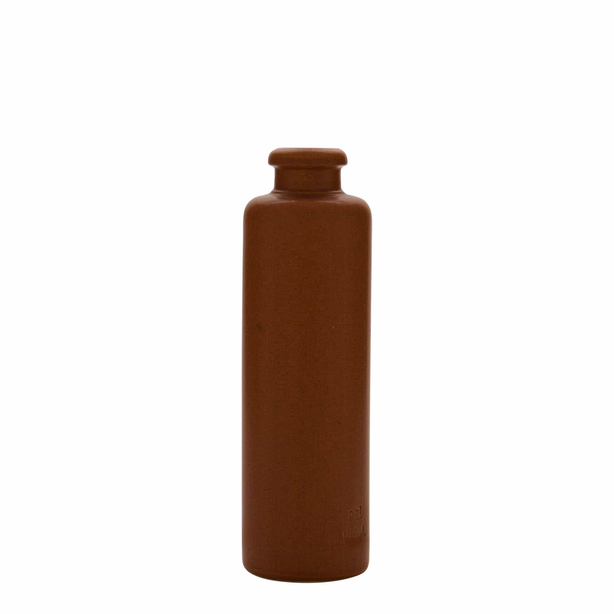 Chope en terre cuite 200 ml, grès, rouge-brun, bouchage: bouchon