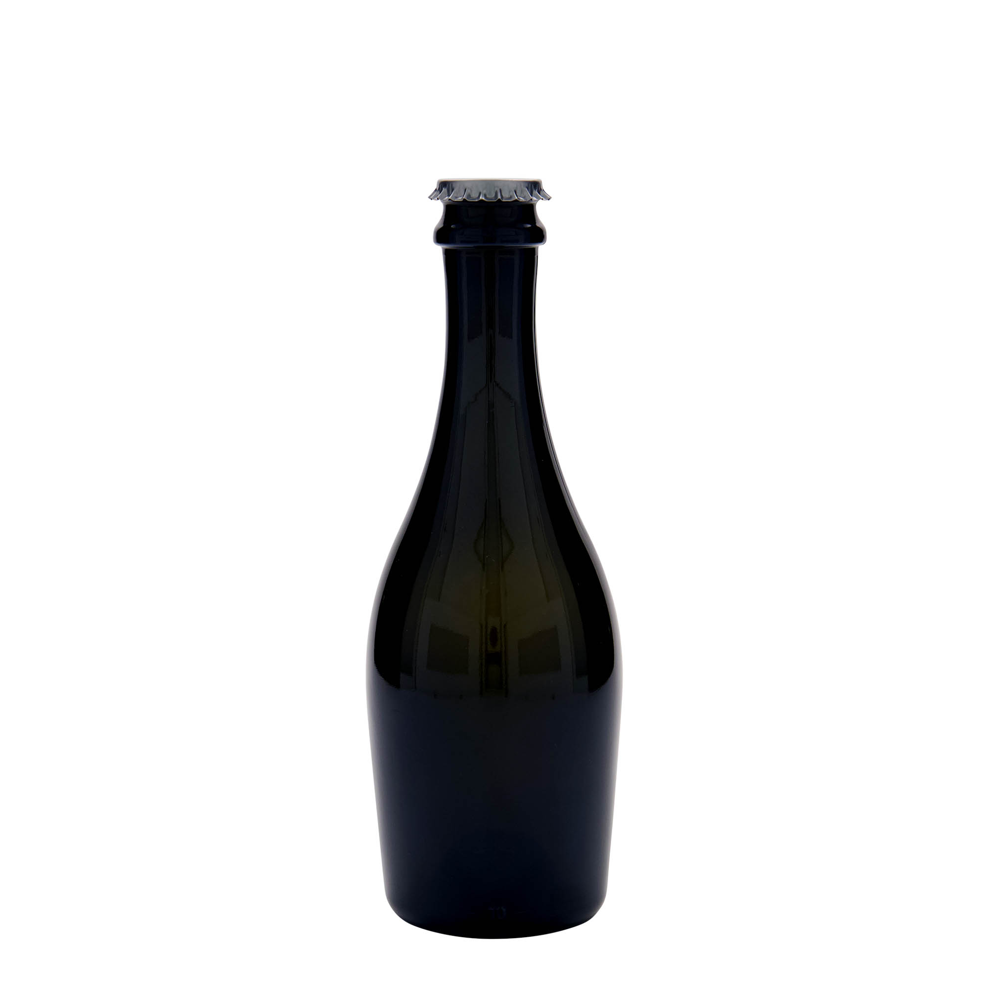 Champagnefles 'Carmen', 330 ml, glas, antiekgroen, monding: kroonkurk