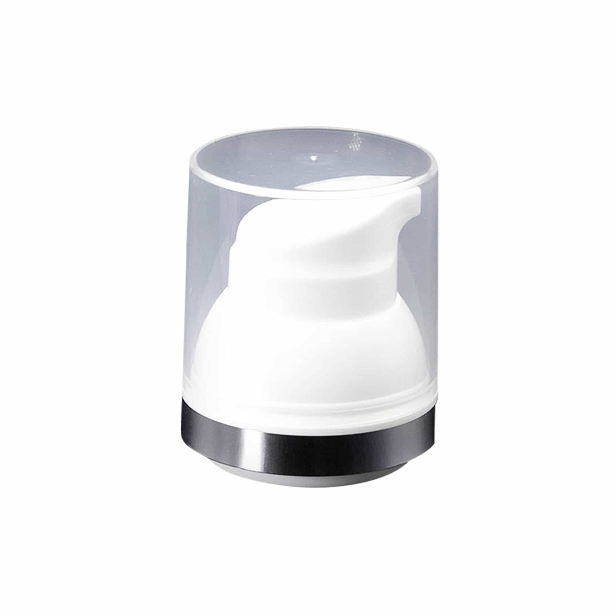 Flacon airless tête de pompe 'Mezzo', plastique PP, blanc