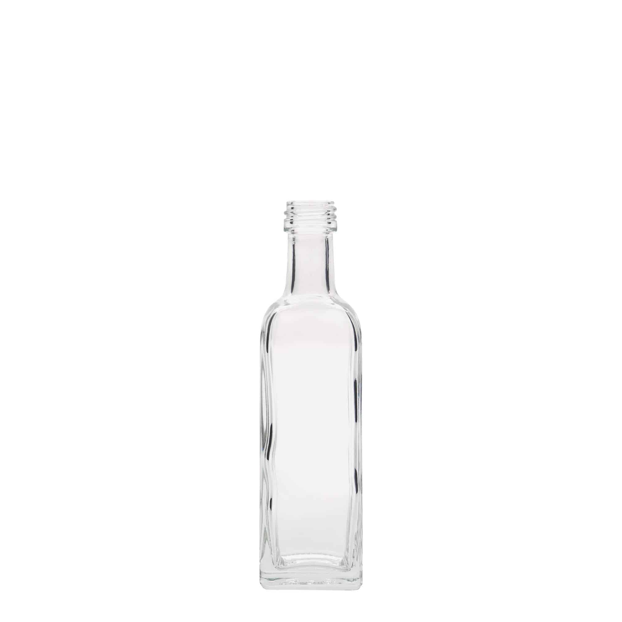 Bouteille en verre 60 ml 'Marasca', carrée, bouchage: PP 18