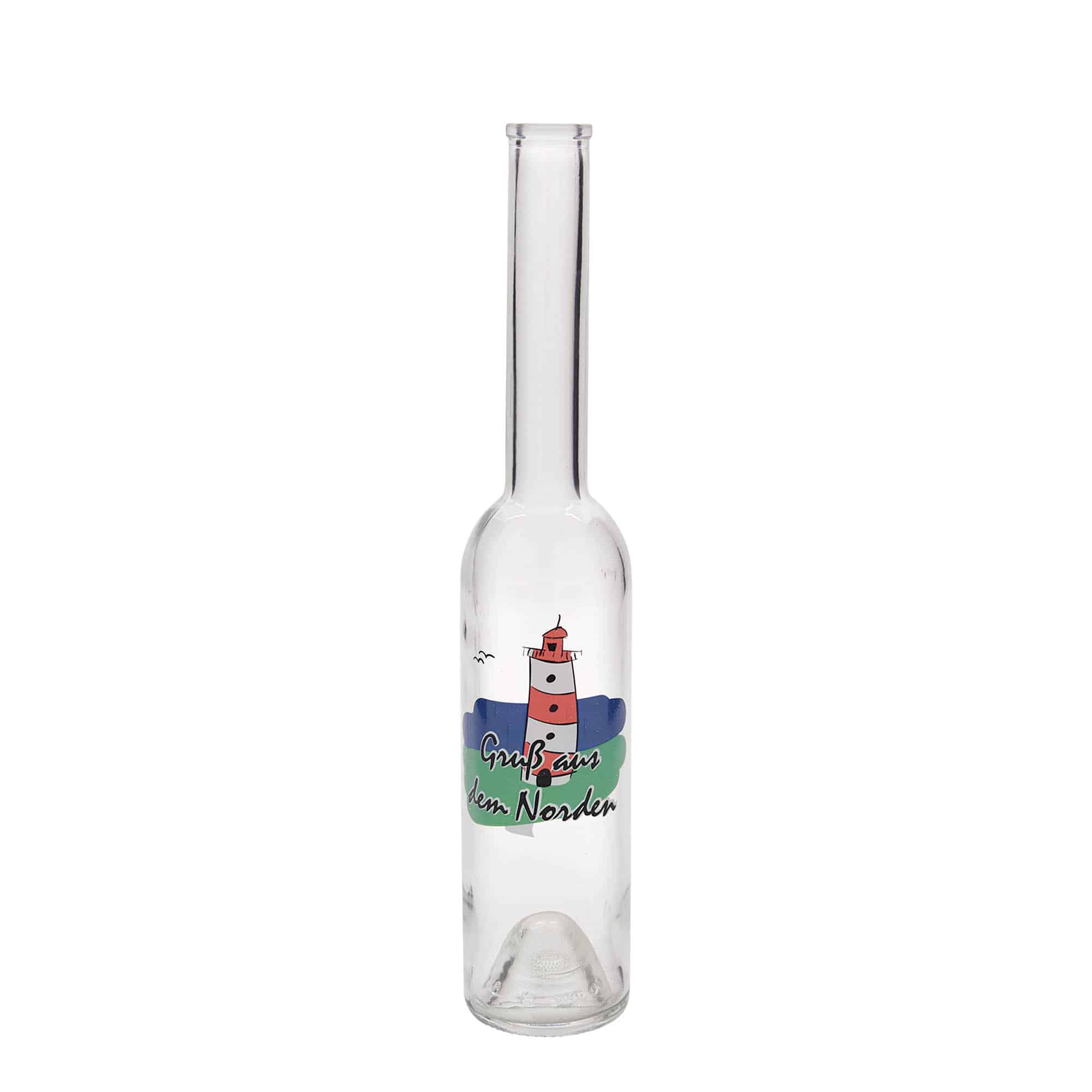 Bouteille en verre 350 ml 'Opera', motif : nord, bouchage: bouchon