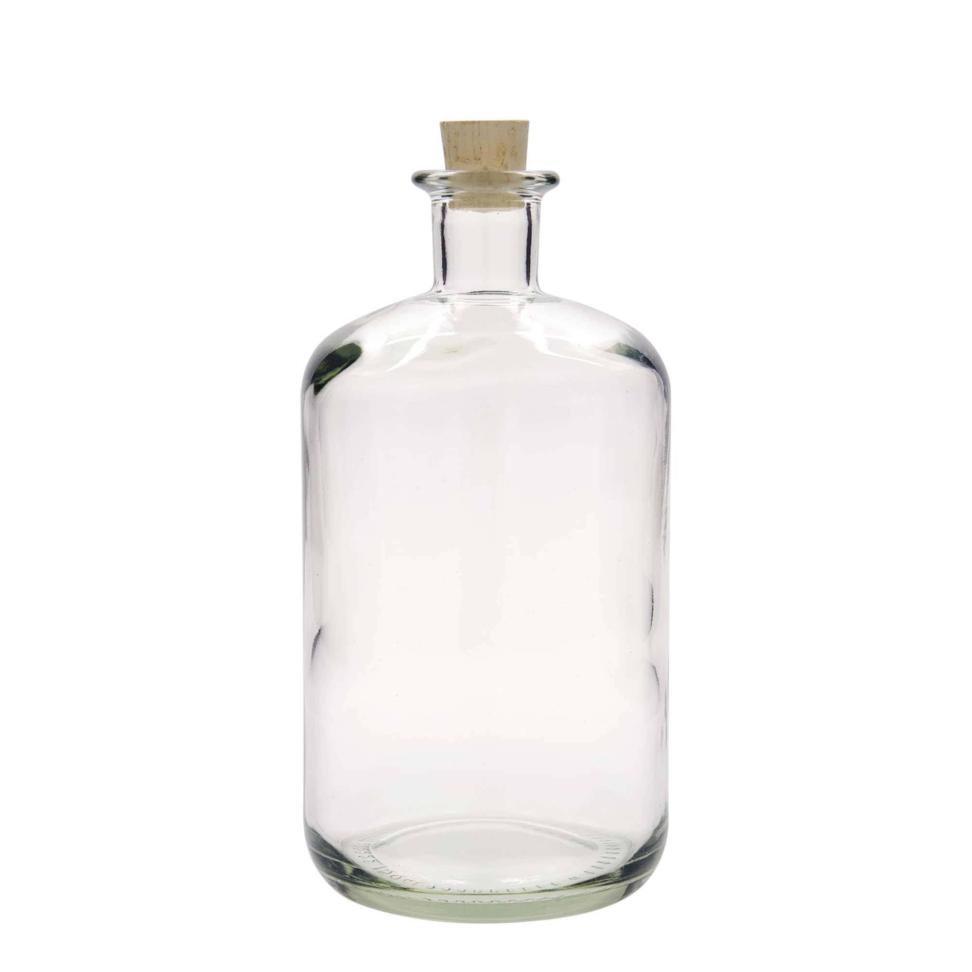 Bouteille en verre apothicaire 1 500 ml, bouchage: bouchon