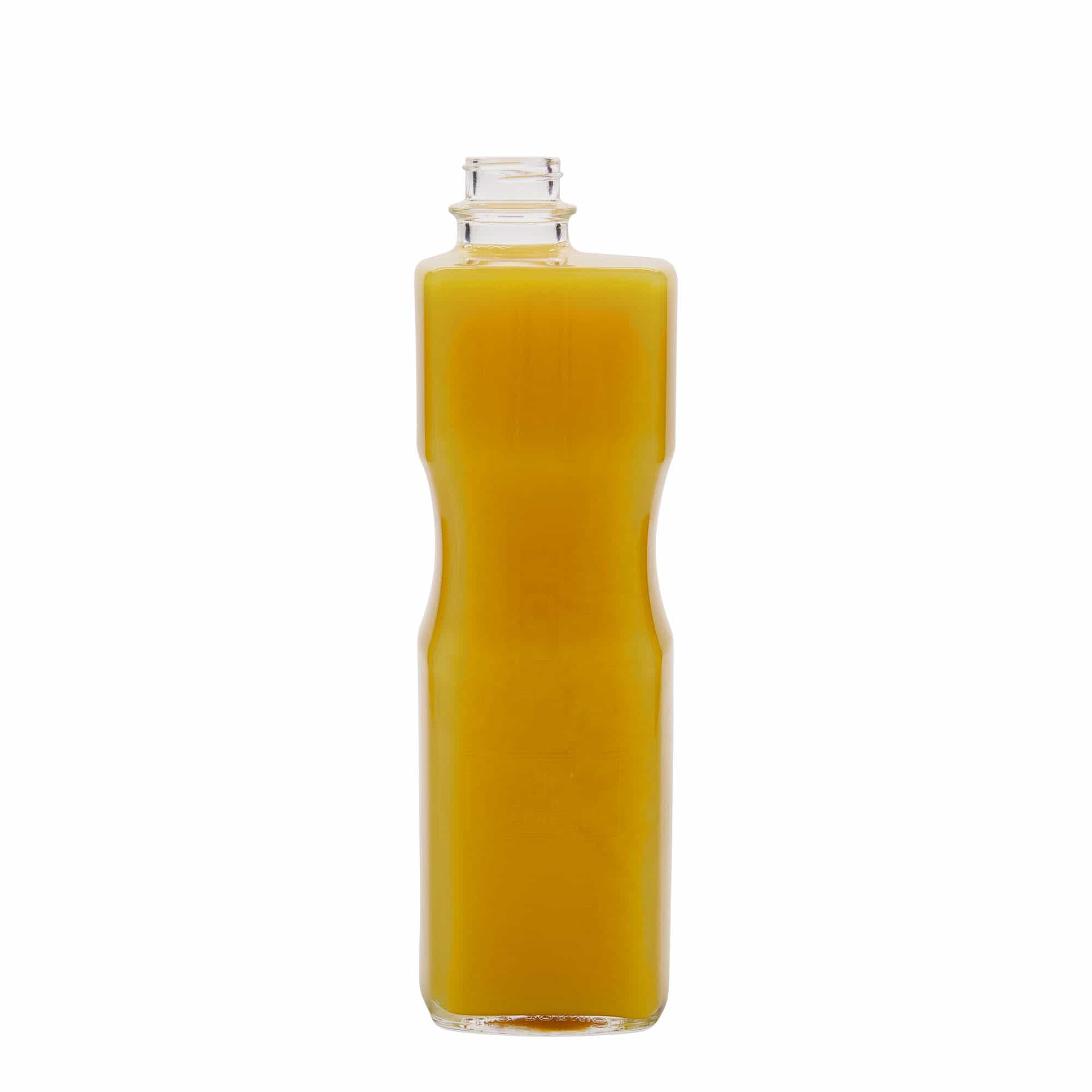 Glazen fles 'Optima Juice', 1000 ml, rechthoekig, monding: schroefsluiting