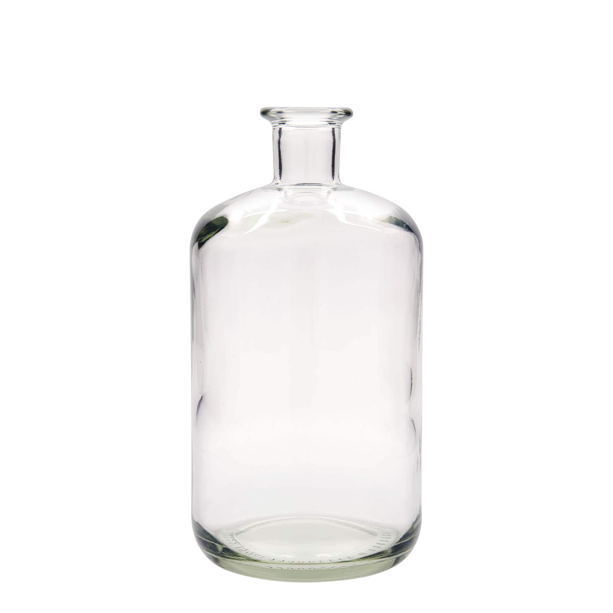 Bouteille en verre apothicaire 1 500 ml, bouchage: bouchon