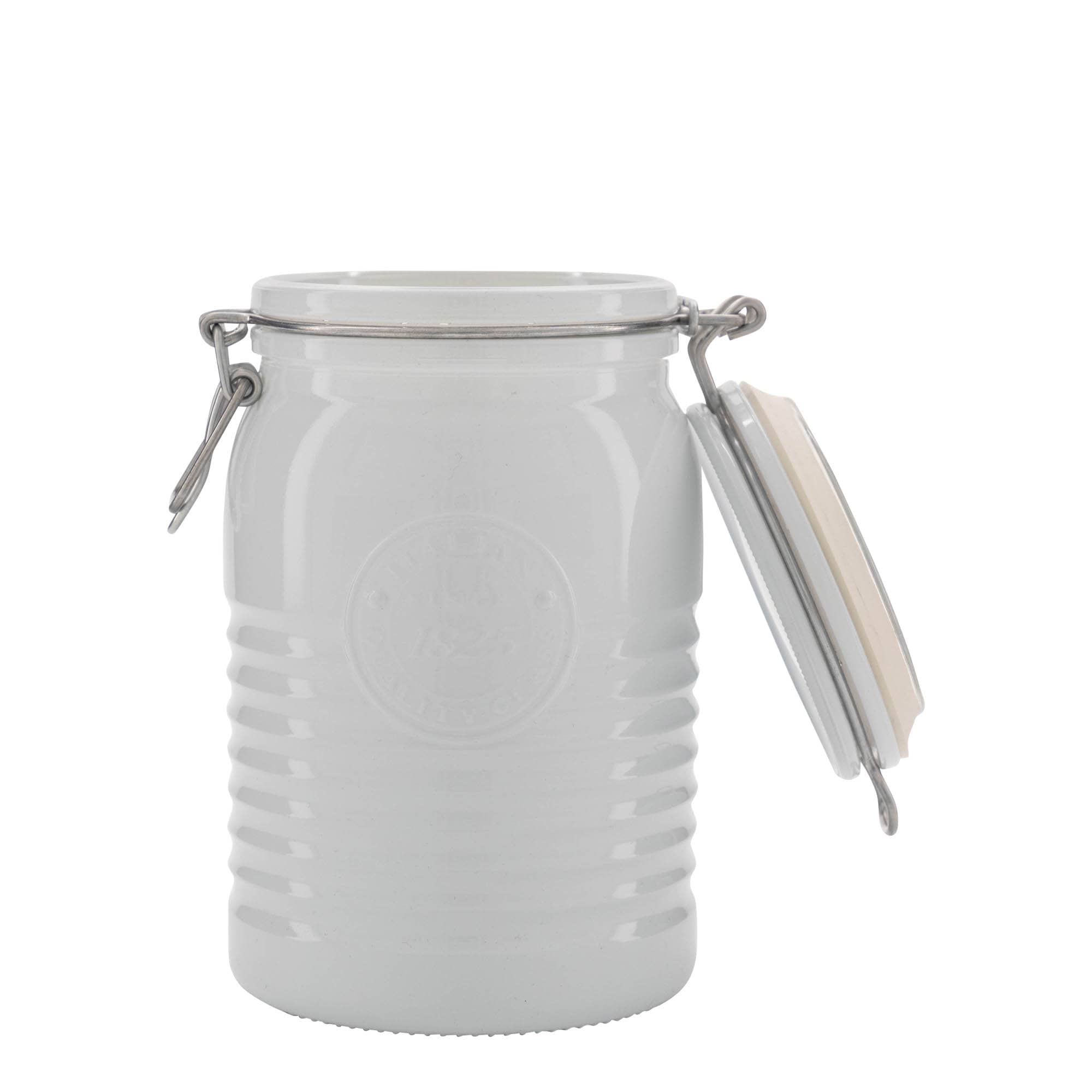 Pot met beugelsluiting 'Officina 1825', 1000 ml, wit, monding: beugelsluiting