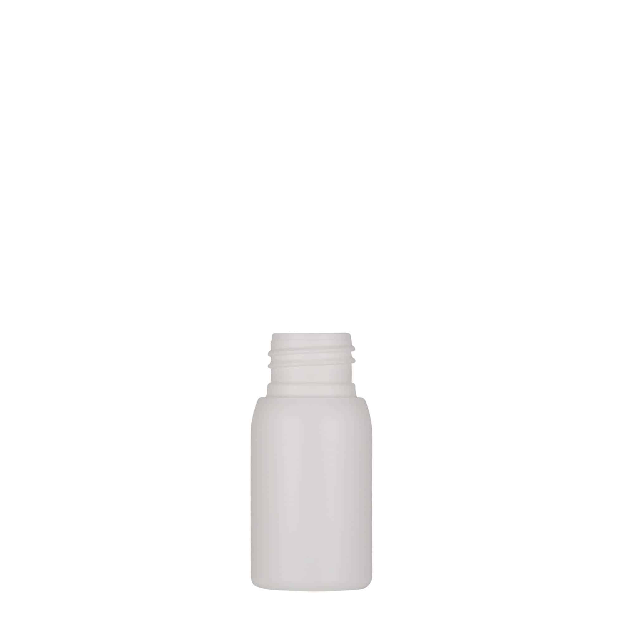 Bouteille en plastique 30 ml 'Tuffy', PEHD, blanche, bouchage: GPI 24/410