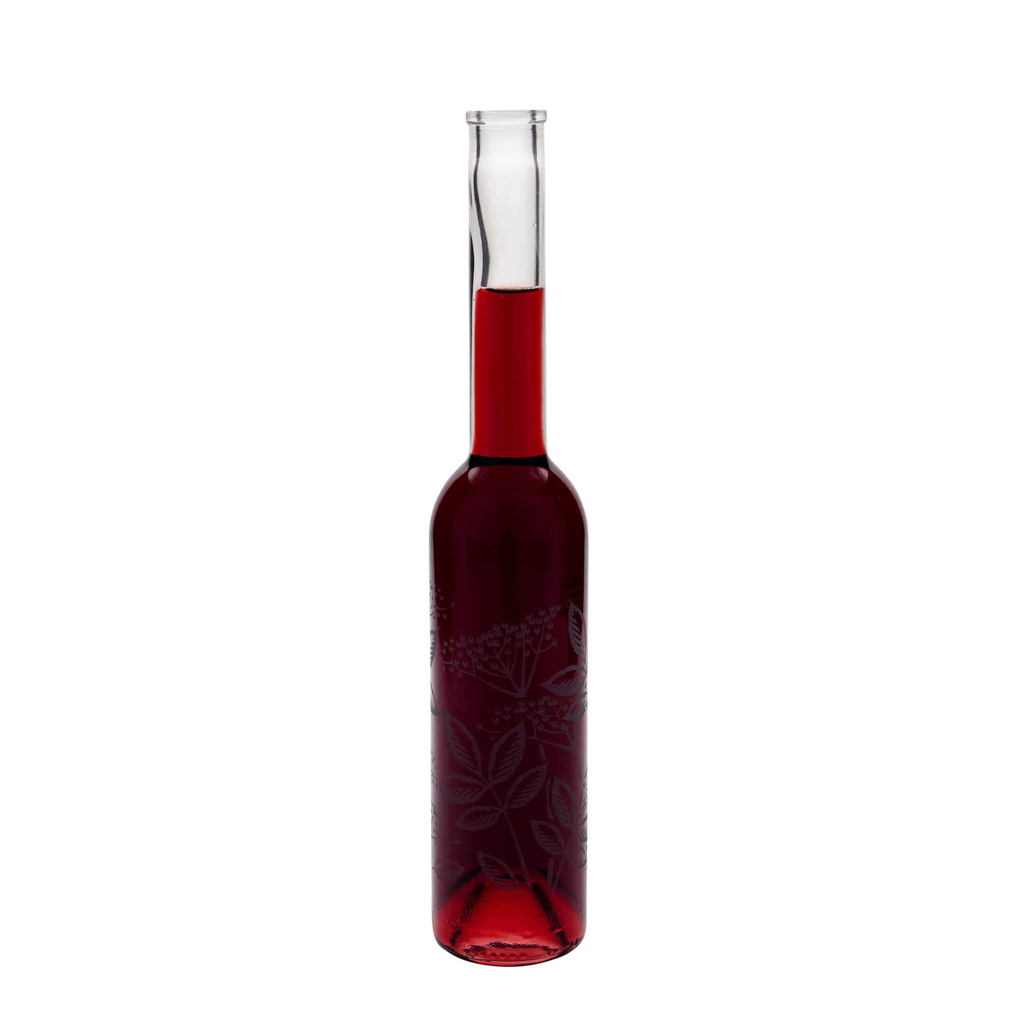 Bouteille en verre 350 ml 'Opera', motif : sureau, bouchage: bouchon