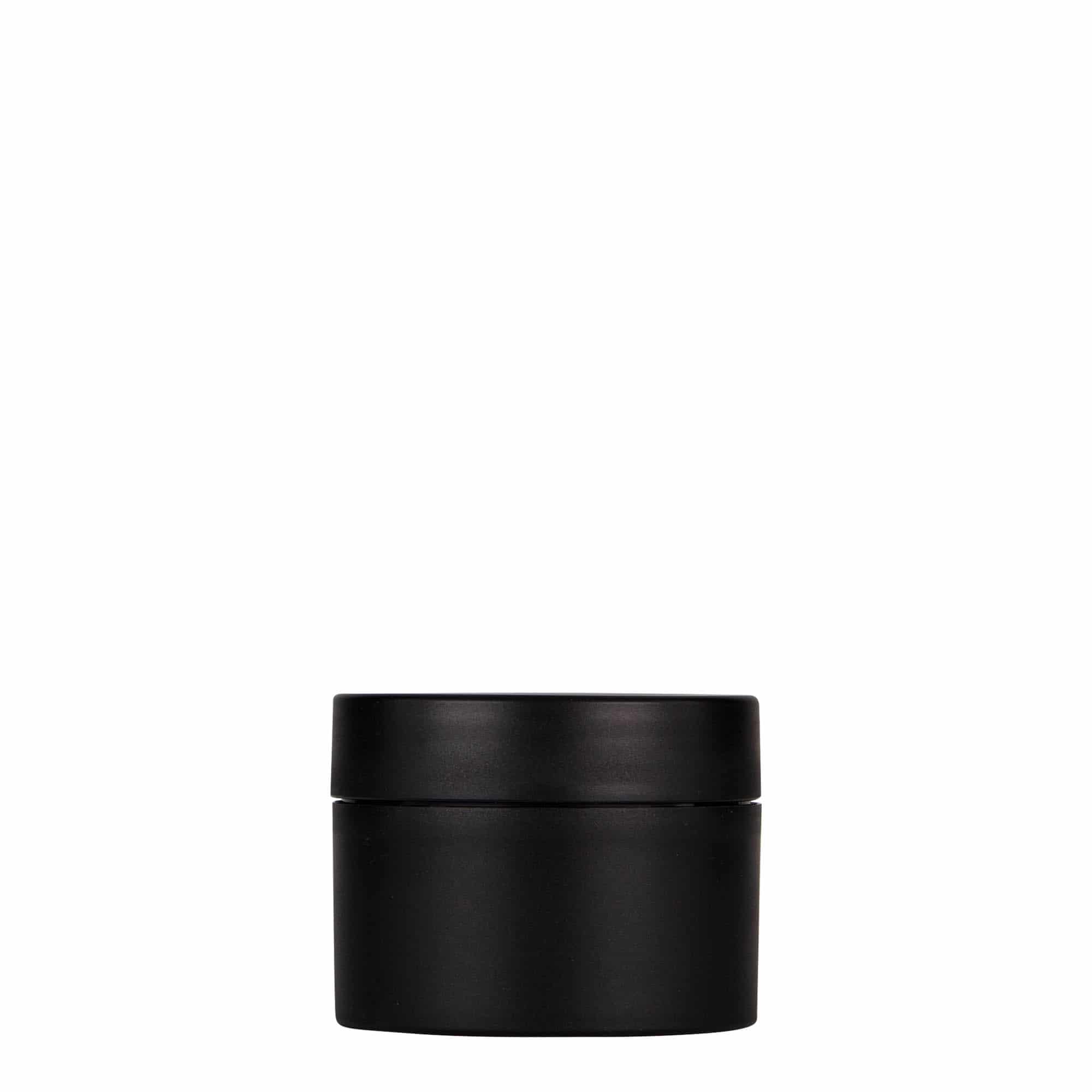 Boîte en plastique 50 ml 'Antonella', PP, noire, bouchage: Bougage à vis