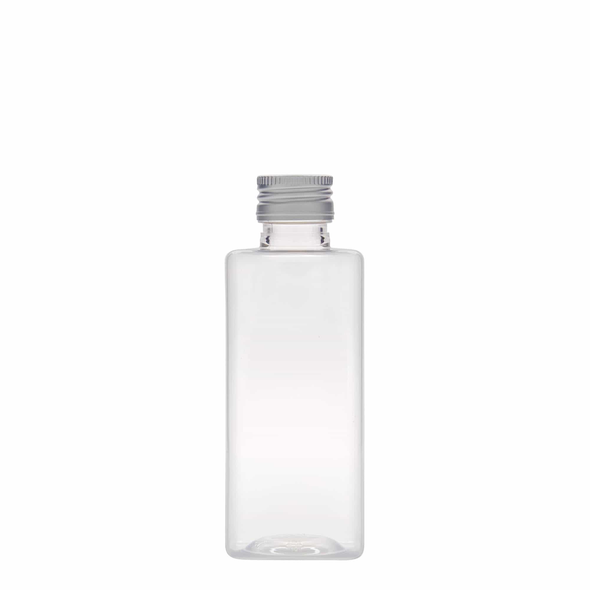 Bouteille en PET 250 ml 'Karl', carrée, plastique, bouchage: PP 28