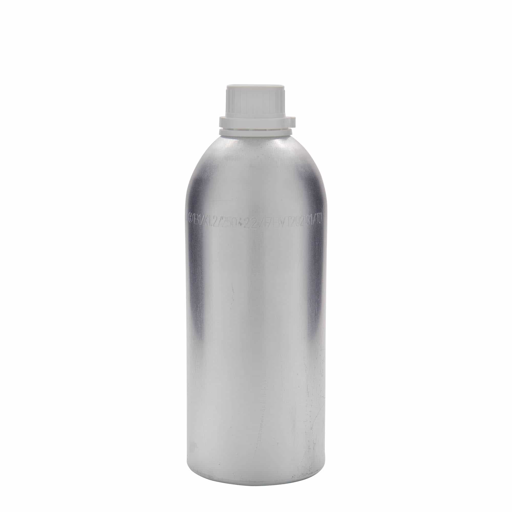 Bouteille en aluminium 1100 ml, métal, argenté, bouchage: DIN 32