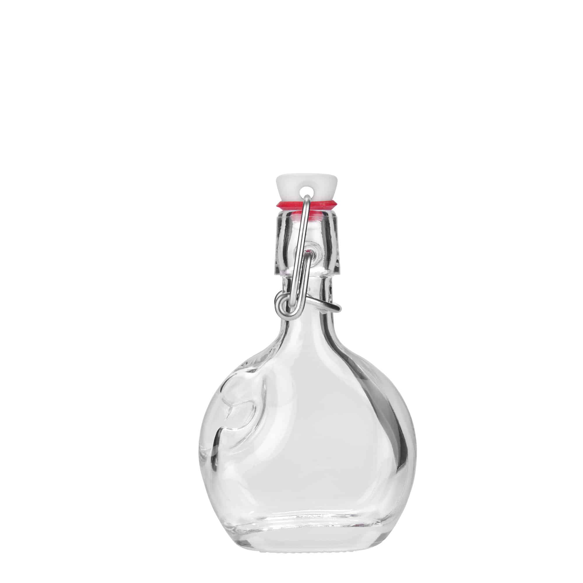 Bouteille en verre 40 ml 'Lukas', ovale, bouchage: bouchon mécanique