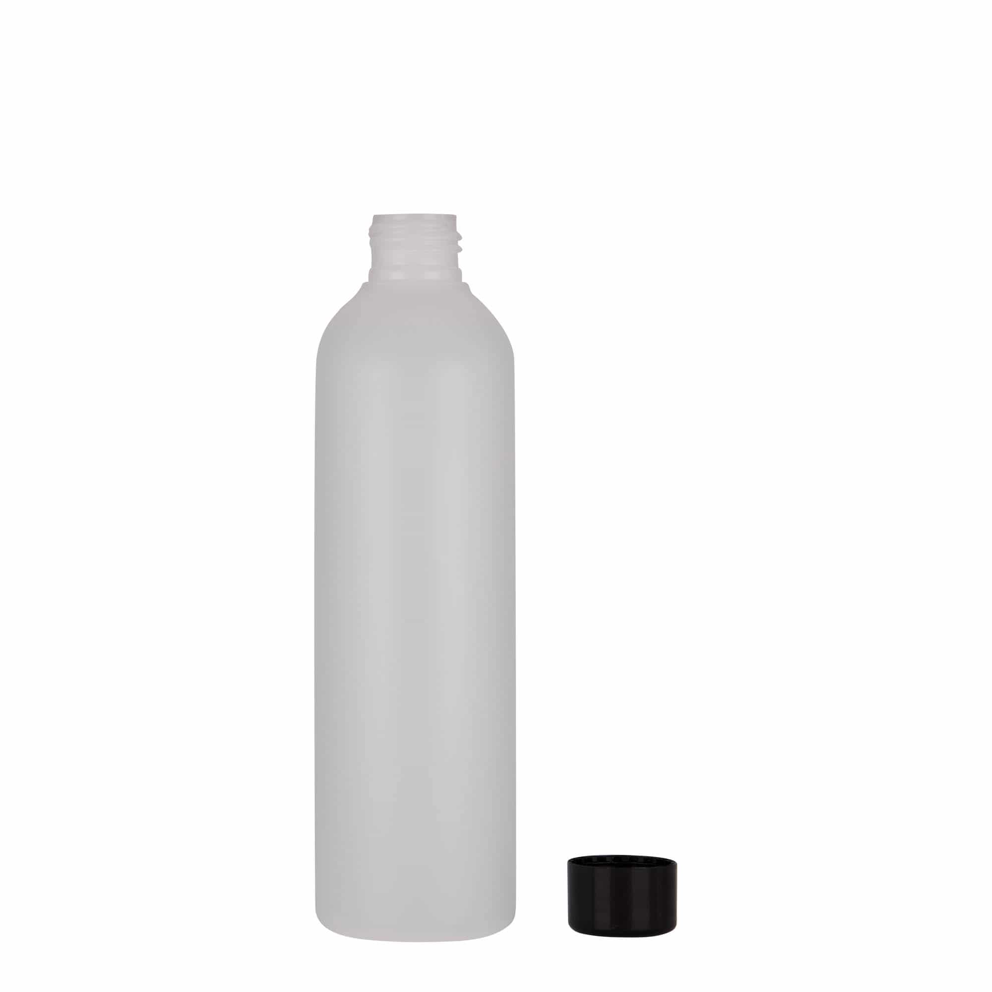 Plastic fles 'Tuffy', 250 ml, HDPE, naturel, monding: GPI 24/410