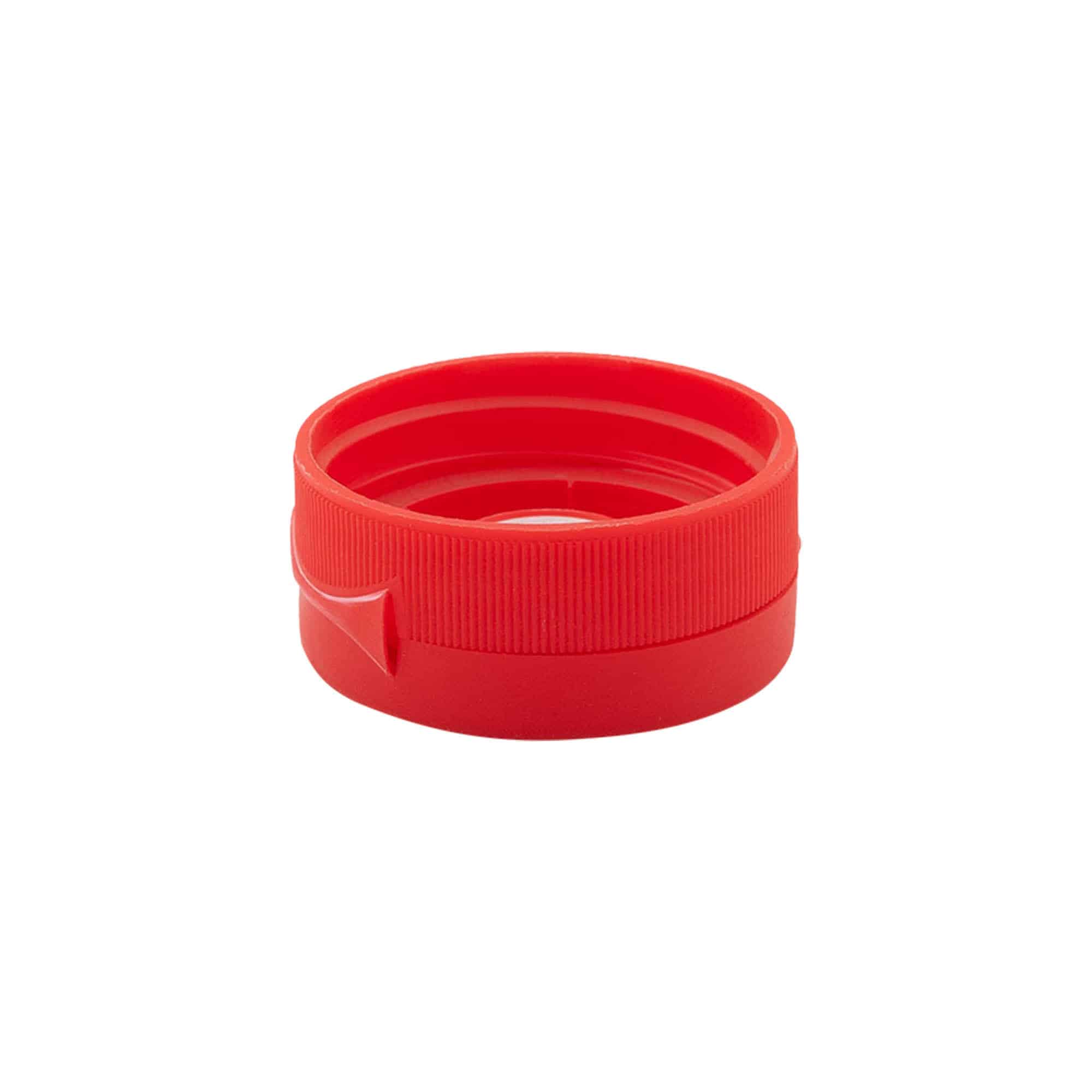 Bougage à vis à charnière rabattable, plastique PP, rouge, pour bouchage: GPI 38/400